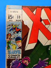 X-Men #59 (1969) - GD+ (2.5) - 1st App. Dr. Lykos, Human form of Sauron