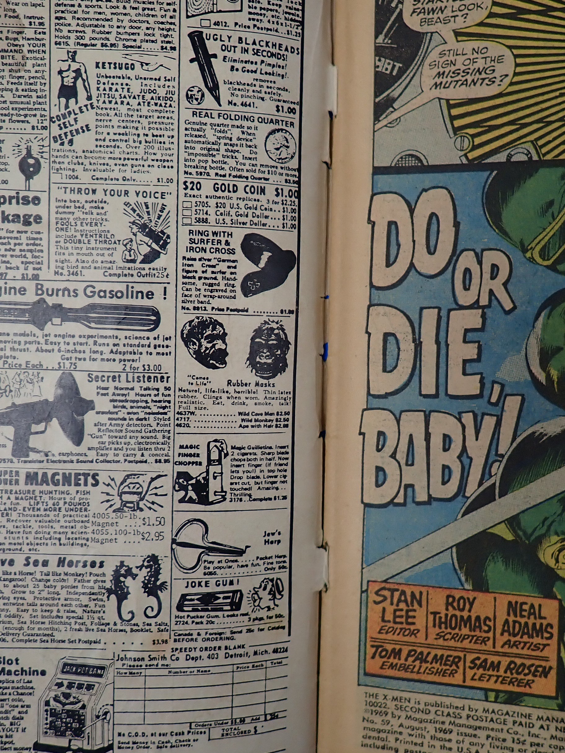 X-Men #59 (1969) - GD+ (2.5) - 1st App. Dr. Lykos, Human form of Sauron