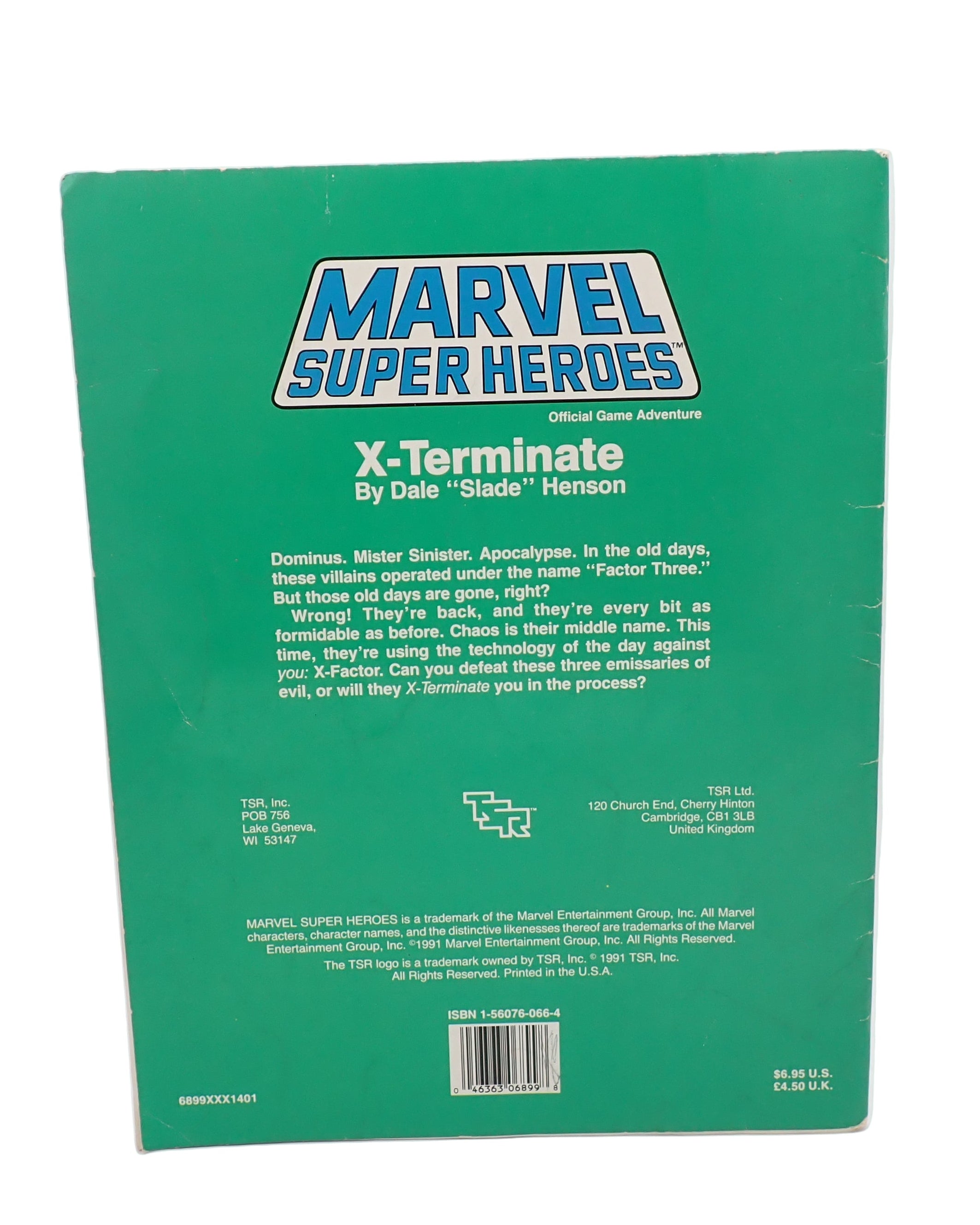 X-Terminate - TSR Marvel Super Heroes Role Playing Game (1991) [Pre-Owned]