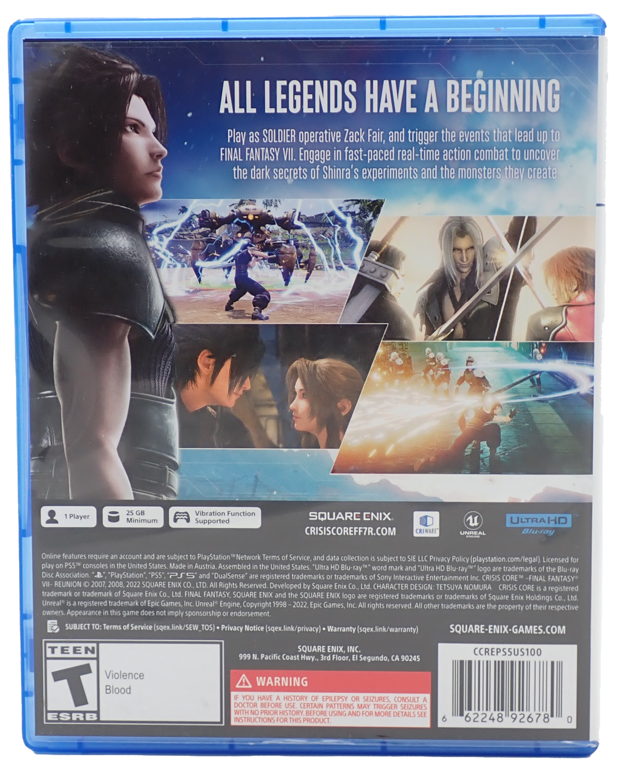 Crisis Core Final Fantasy VII Reunion - PS5