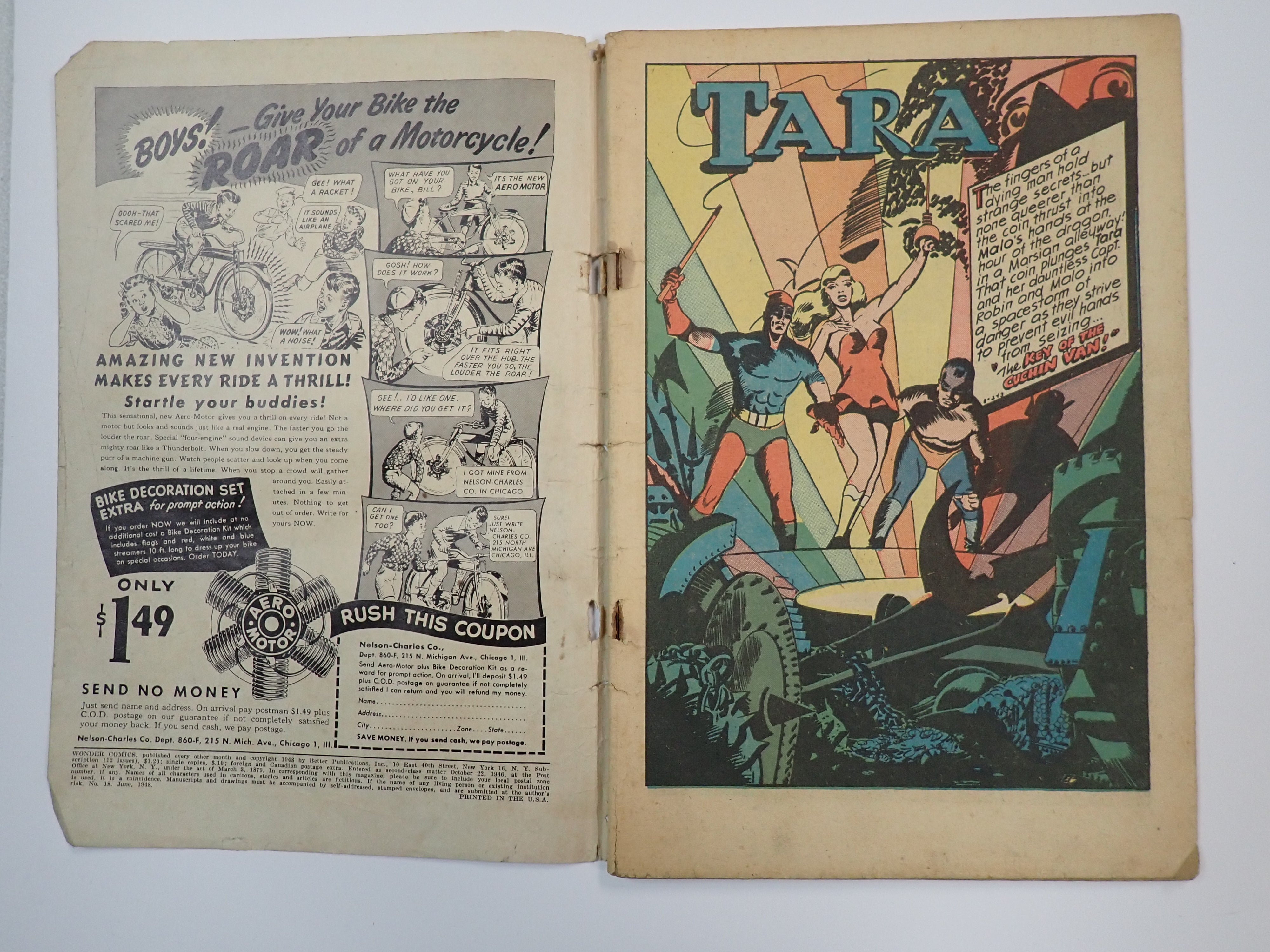 Wonder Comics #18 (1948) GD Cover detached