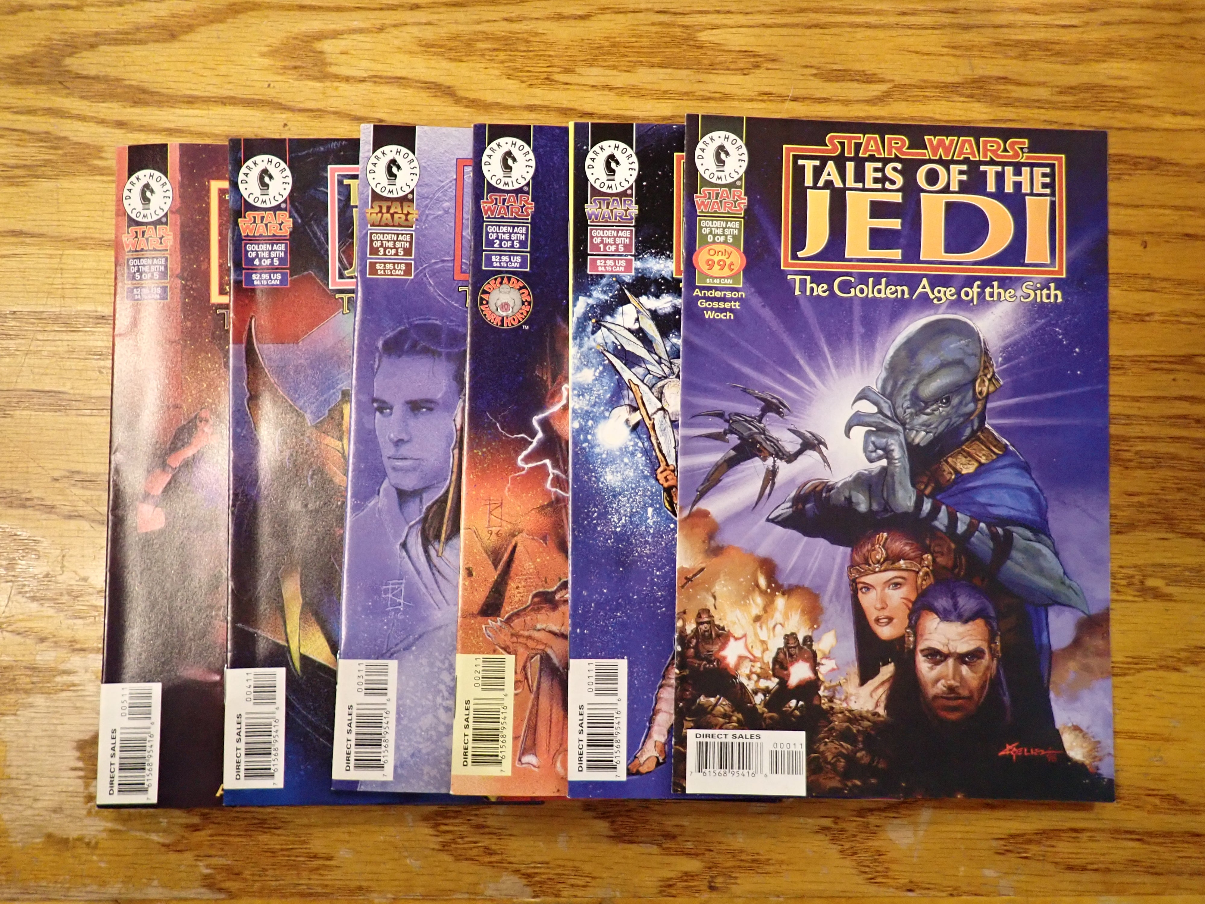 Star Wars: Tales of the Jedi - The Golden Age of the Sith #0-5 (1996) VF