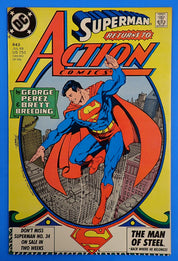 Action Comics #643 (1989) - VF (8.0) - SIGNED George Perez