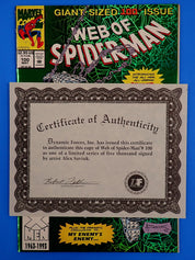 Web of Spider-Man #100 (1993) - FN/VF (7.0-7.5) - SIGNED Alex Saviuk