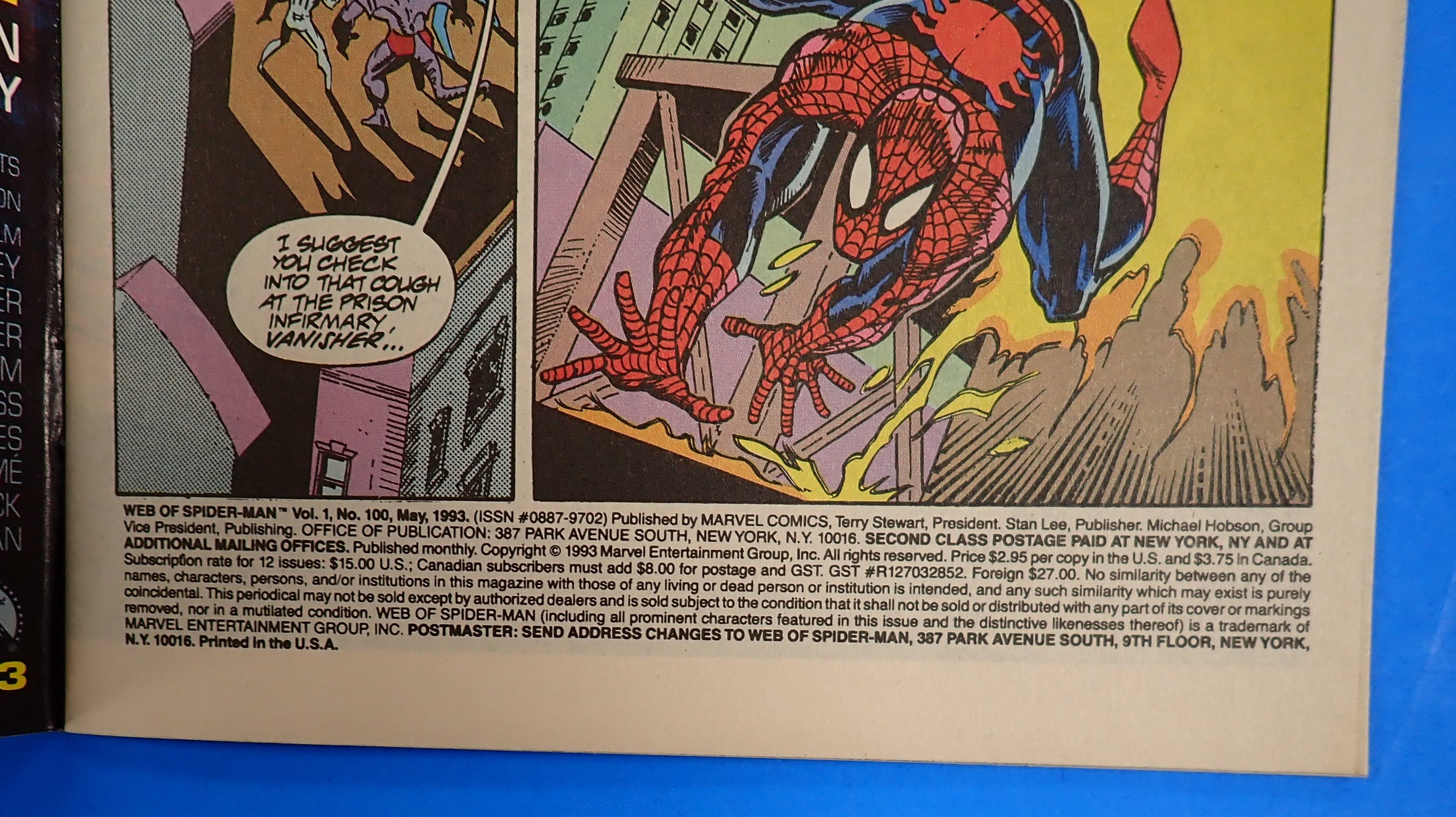 Web of Spider-Man #100 (1993) - FN/VF (7.0-7.5) - SIGNED Alex Saviuk
