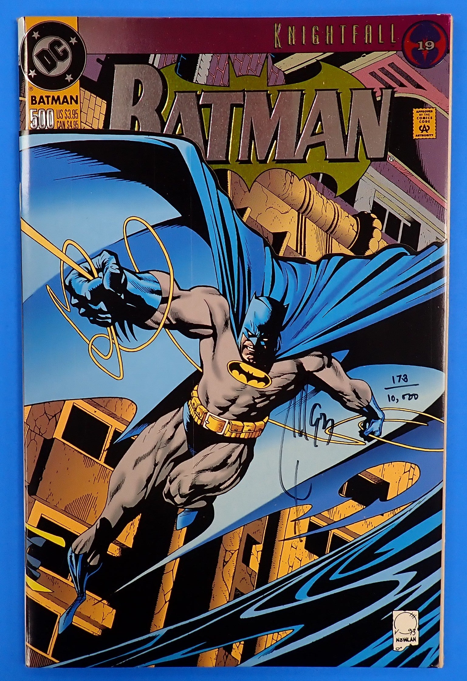 Batman #500 (1993) - VF/VF- (7.5-8.0) - SIGNED Joe Quesada