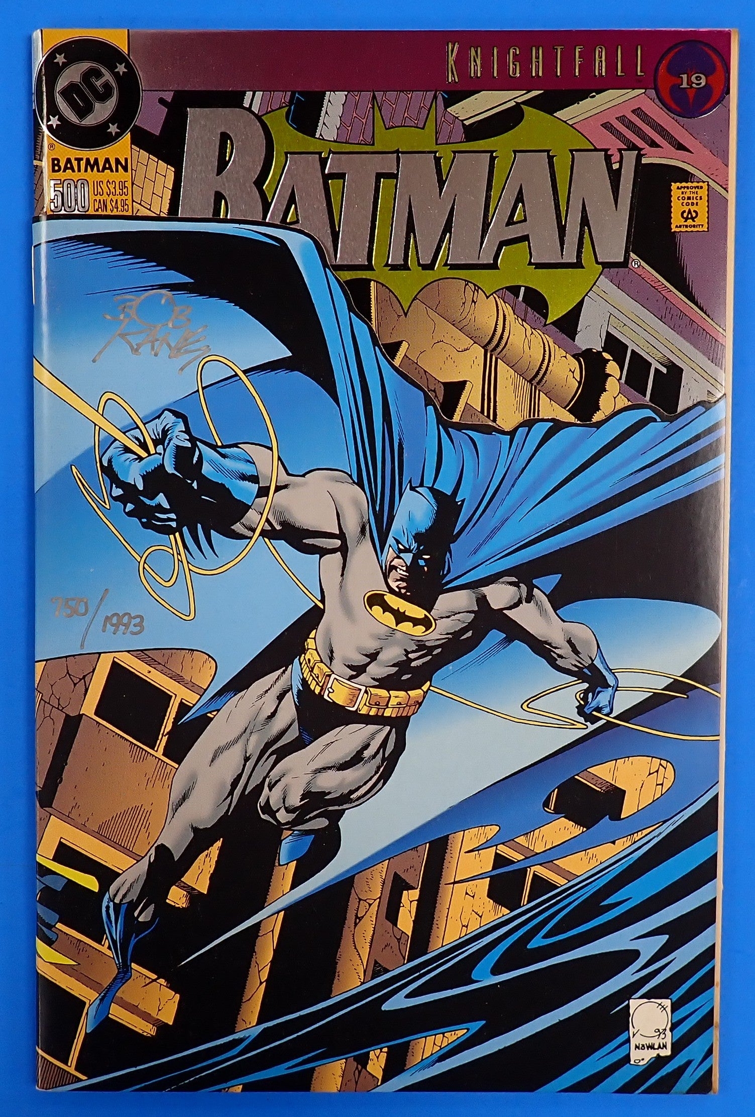 Batman #500 (1993) - FN/VF- (7.0-7.5) - SIGNED Bob Kane
