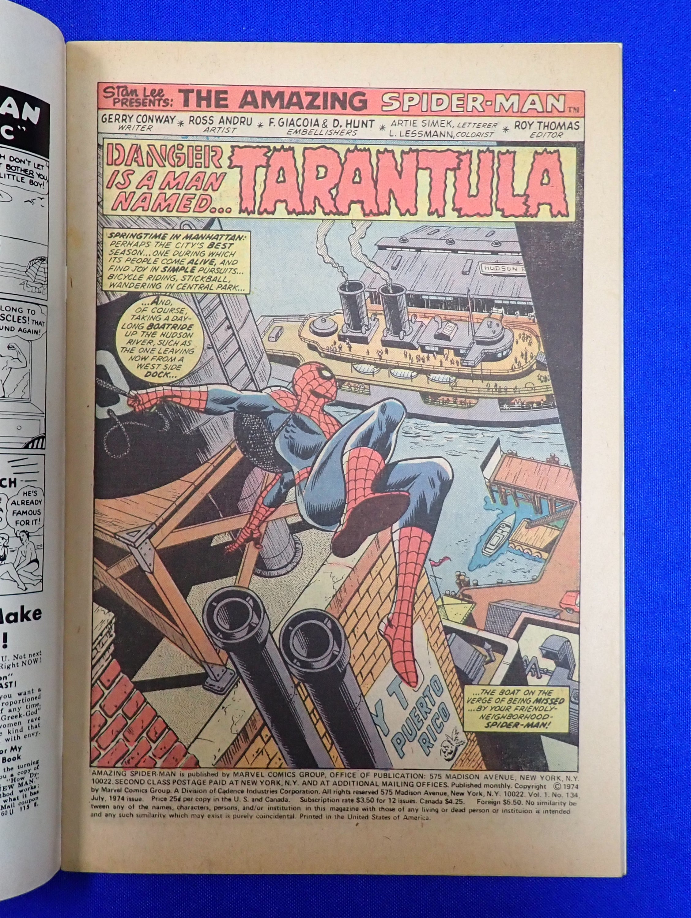 Amazing Spider-Man #134 (1974) - FN+ (6.5) - 1st Tarantula