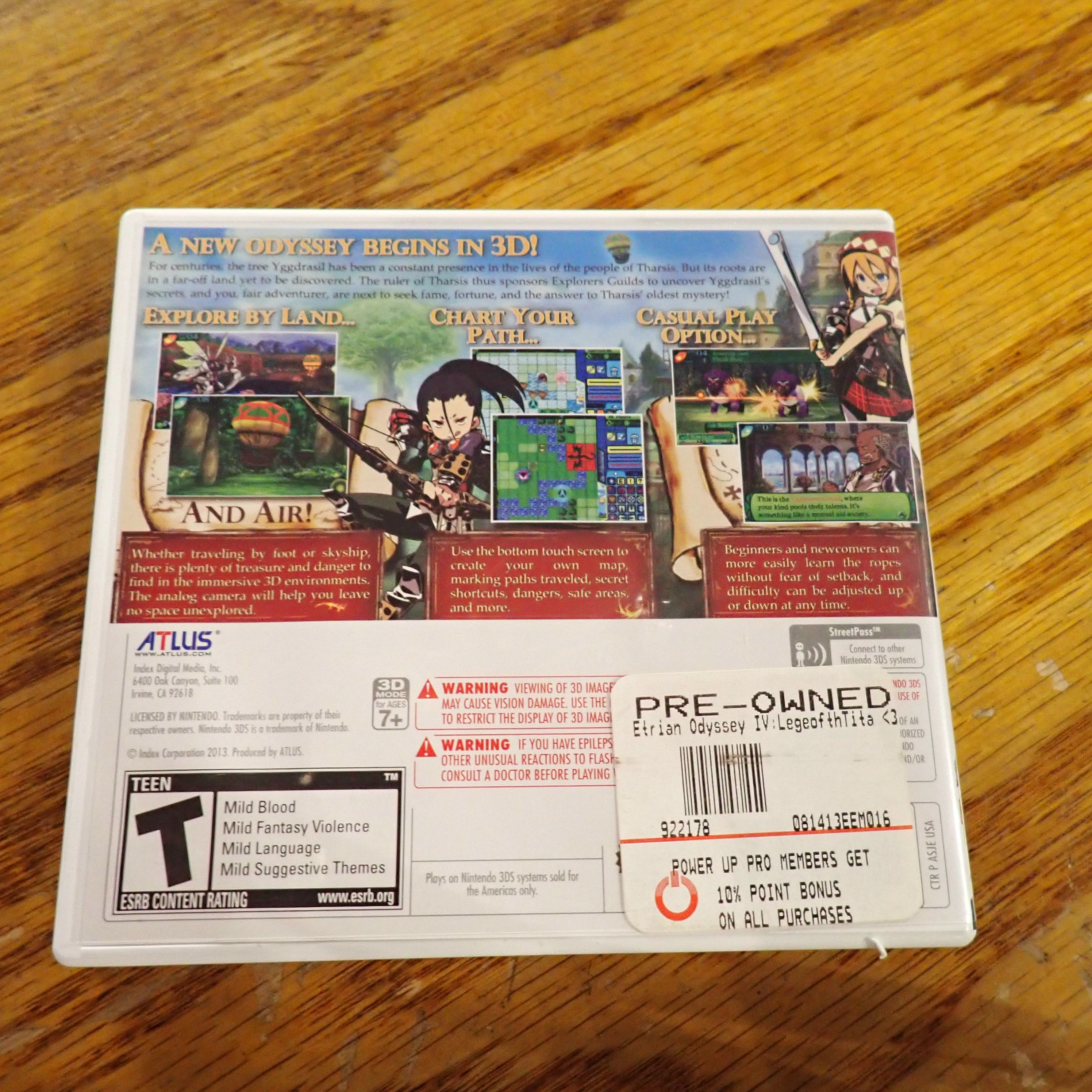 Etrian Odyssey IV: Legends of the Titan - 3DS