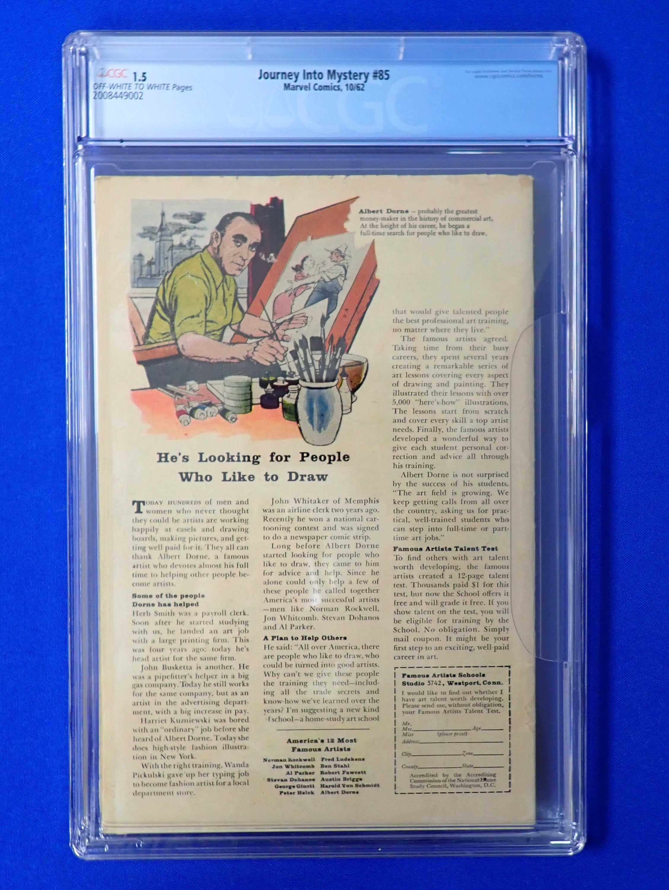 Journey Into Mystery #85 (1962) - CGC 1.5 - 1st Loki