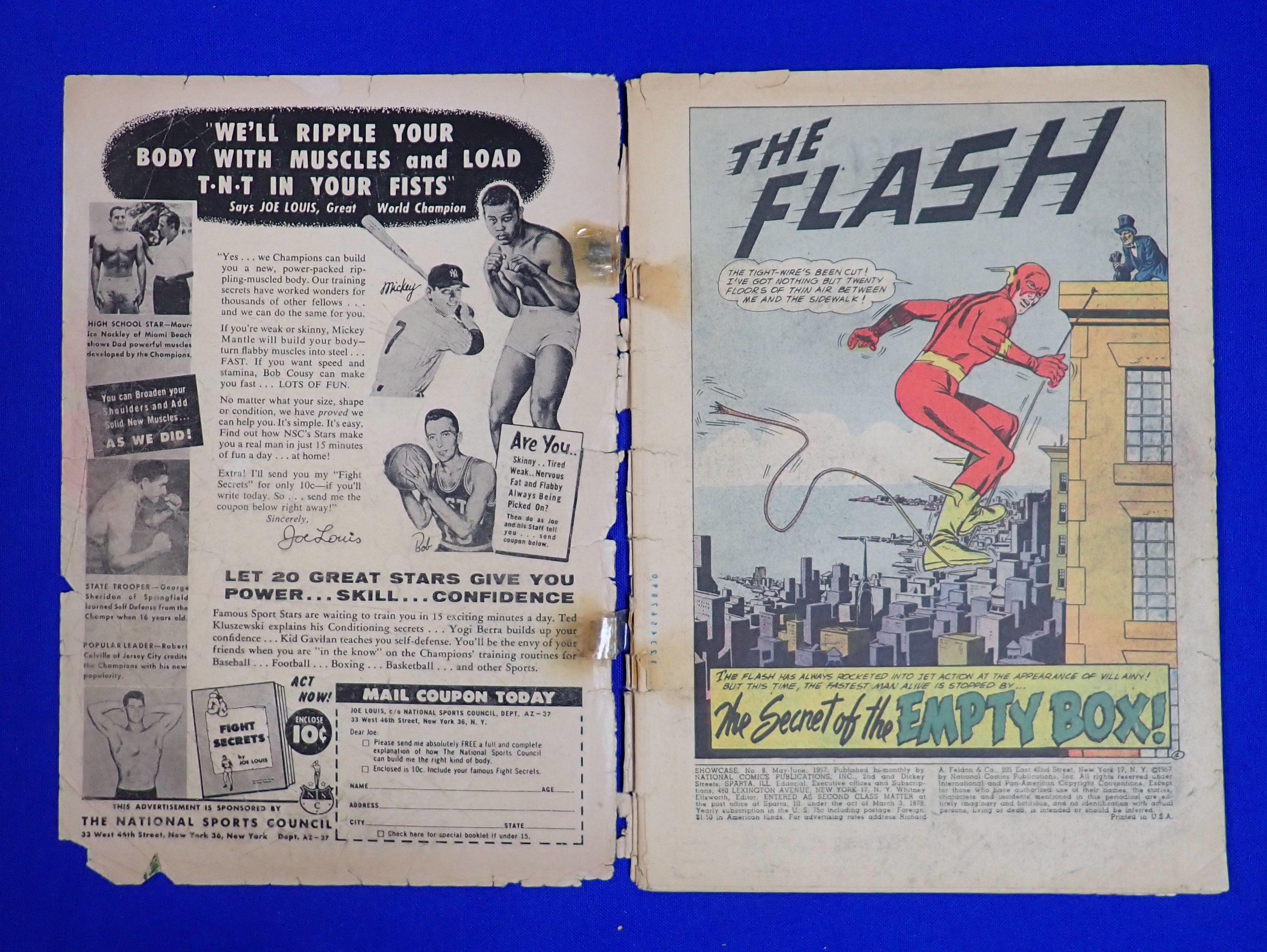 Showcase #8 (1957) - FR (1.0) - 2nd Flash - Low grade + Tape on cover