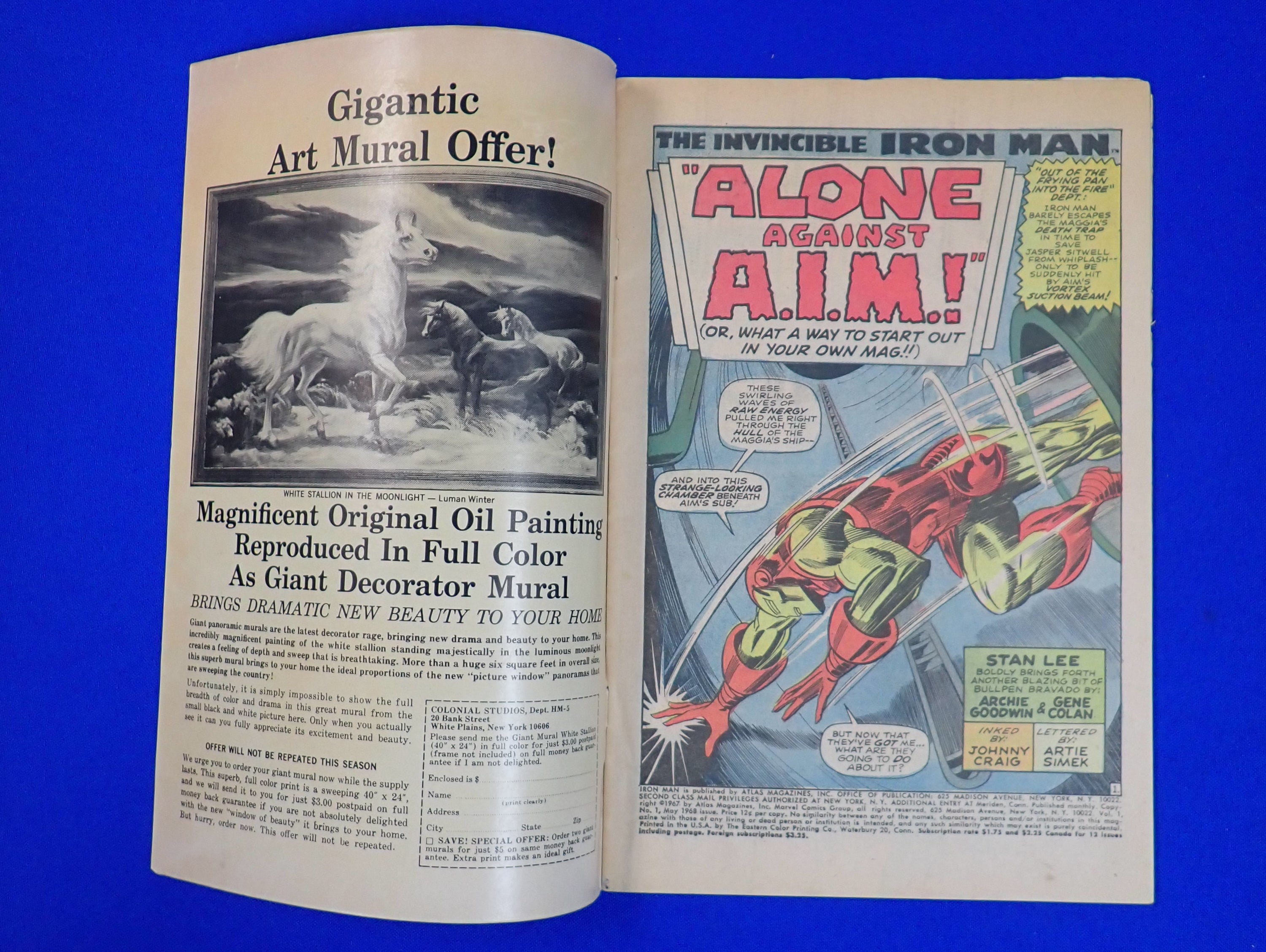 Iron Man #1 (1968) - FN- (5.5) - 1st Solo Iron Man Series