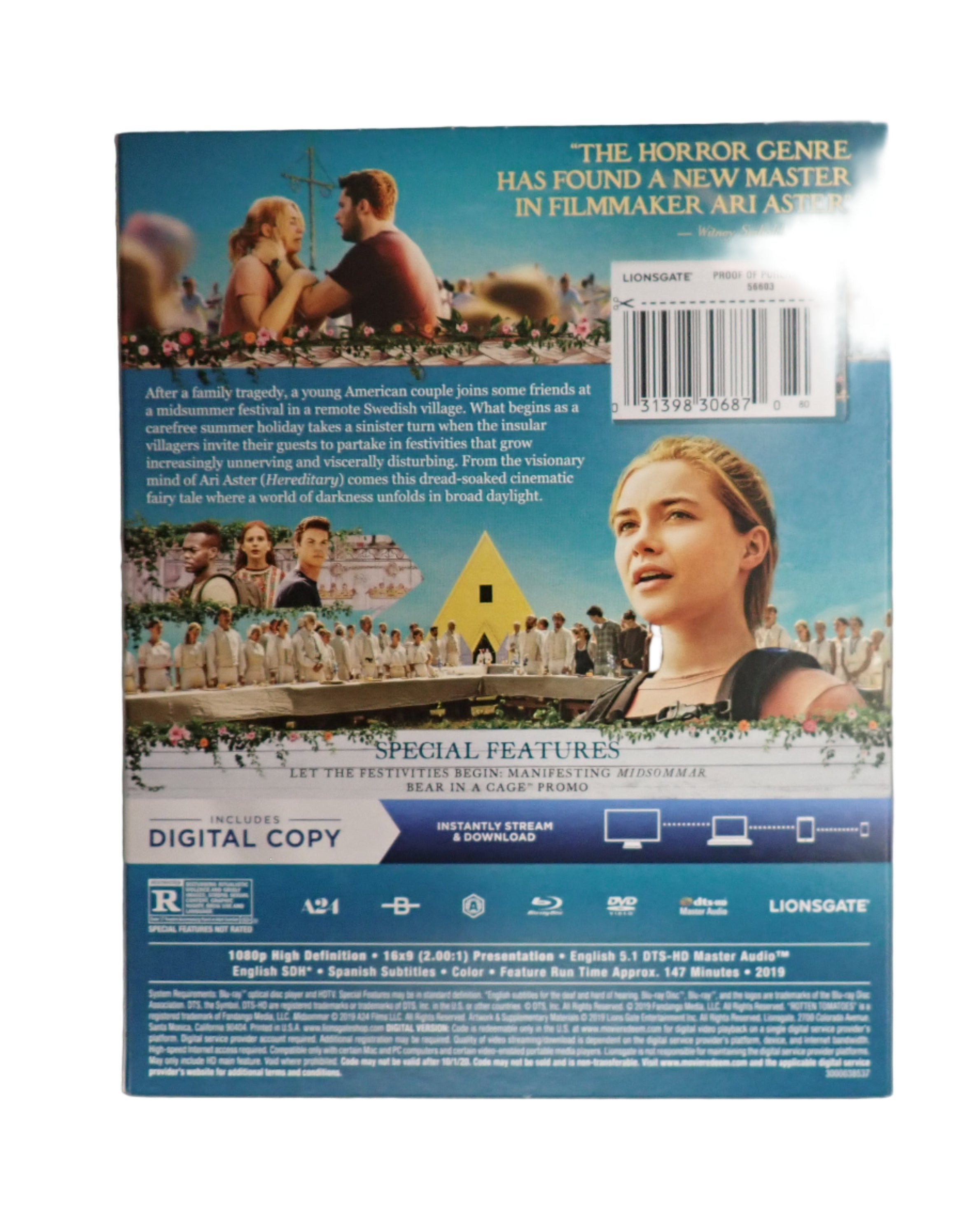 Midsommar DVD Blu-ray Digital Brand New With Slipcover (Pre-owned)