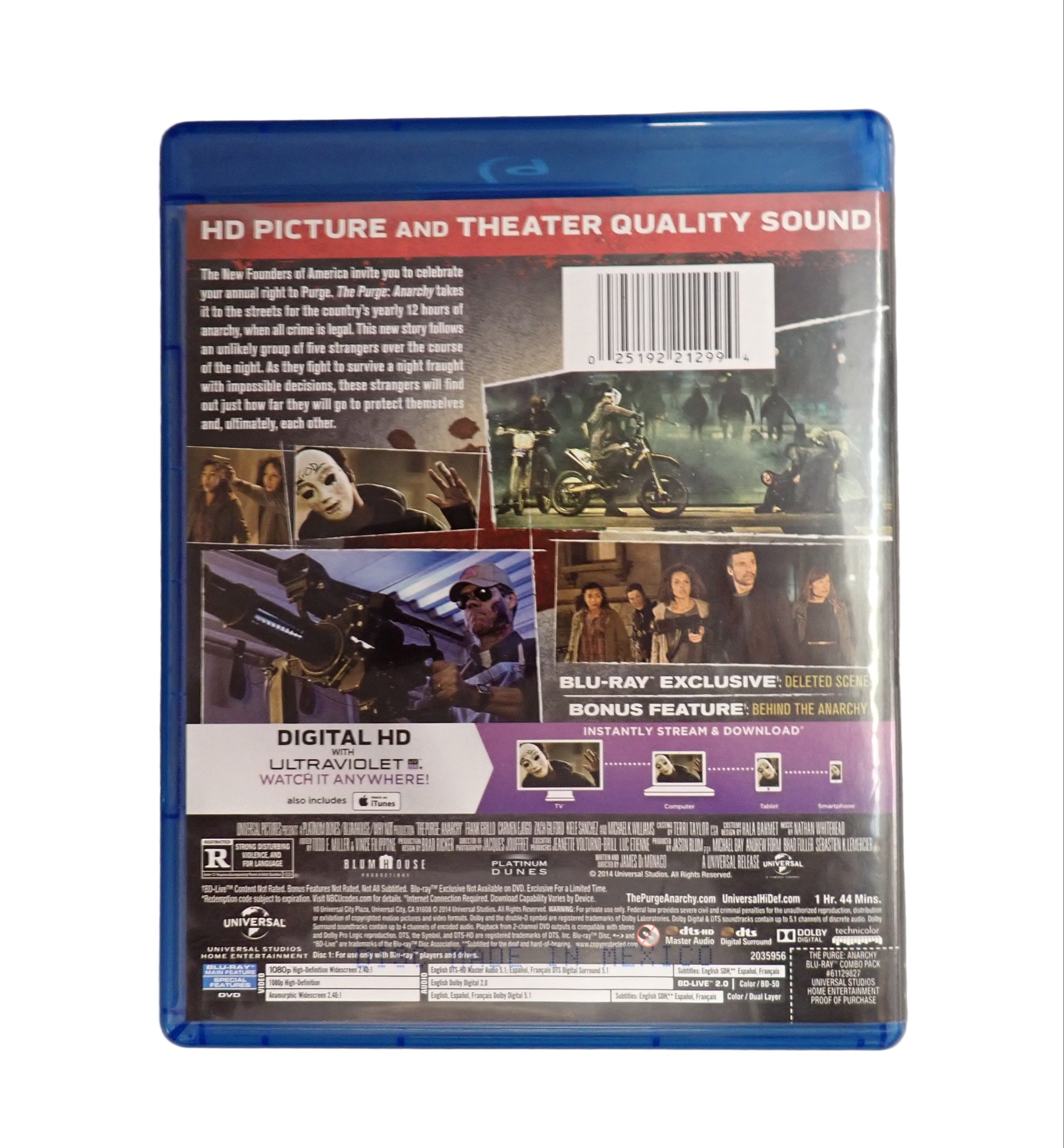 The Purge: Anarchy [Blu-ray] + DVD (Pre-owned)