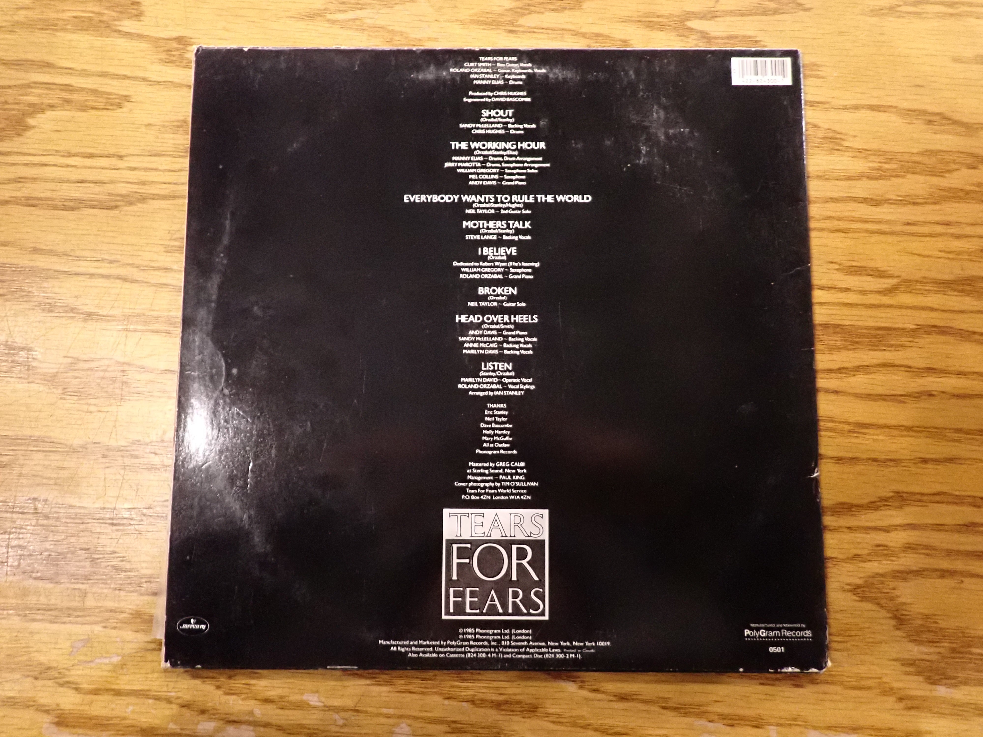 Tears For Fears - Songs From The Big Chair