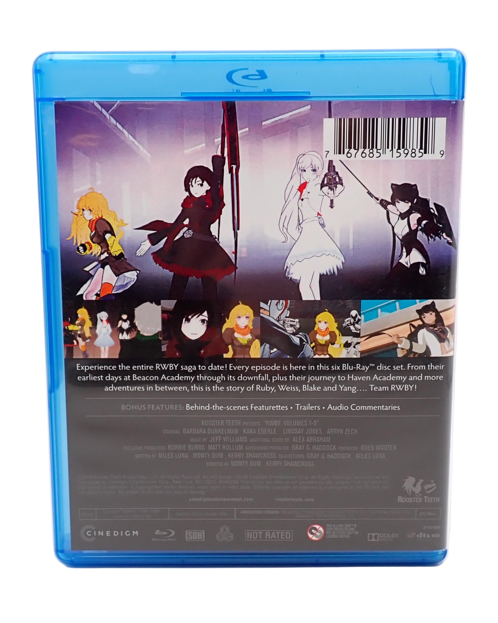 RWBY Volumes 1-5 - Blu-ray