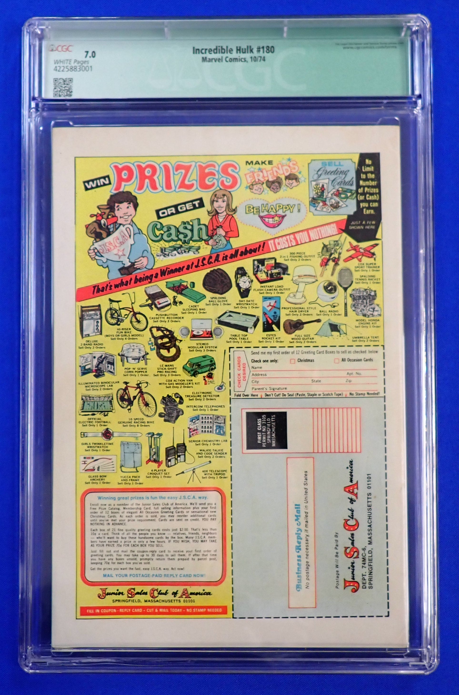 Hulk #180 (1974) - CGC 7.0 - Missing MVS