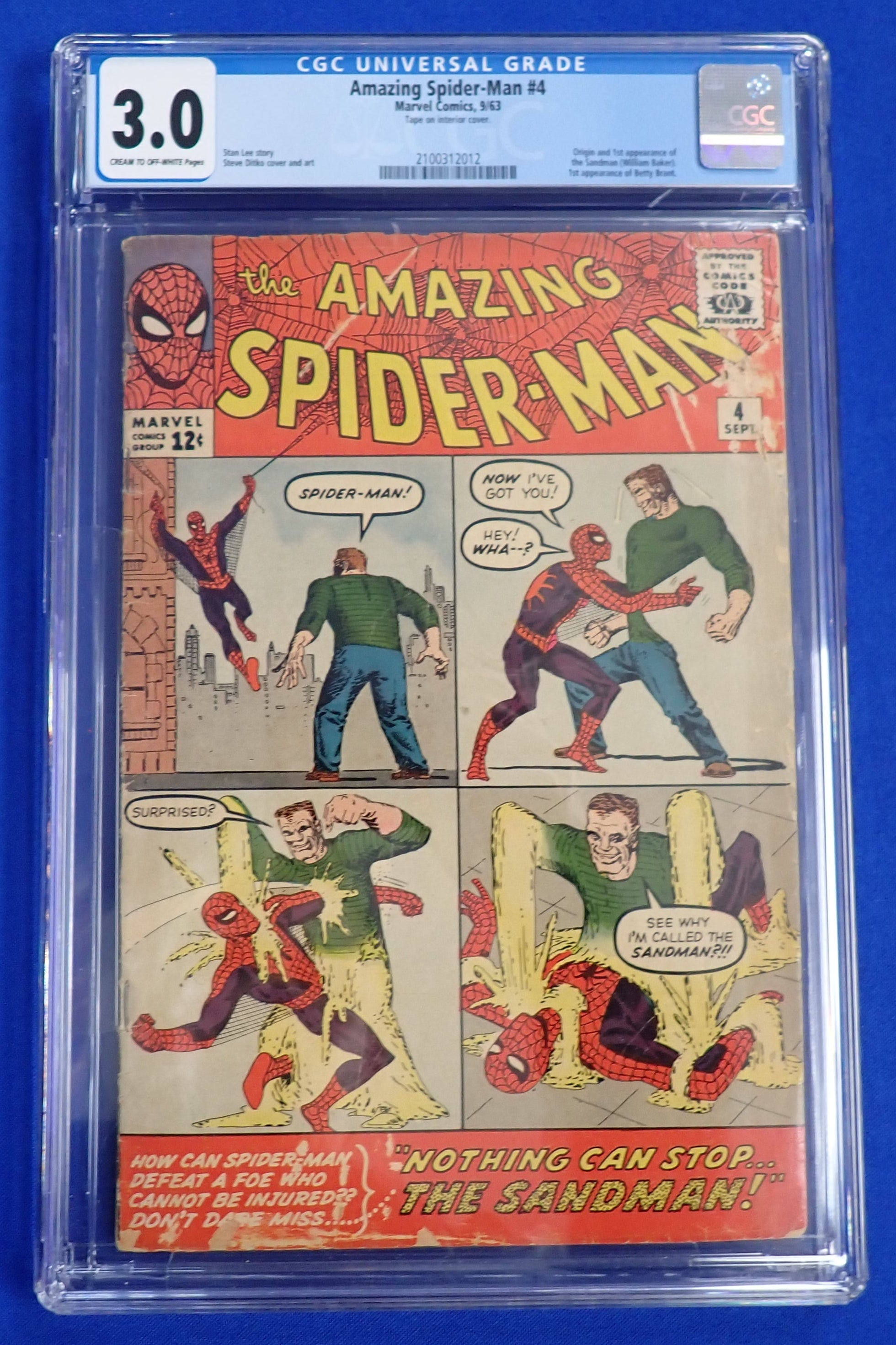Amazing Spider-Man #4 (1963) - CGC 3.0 - 1st Sandman