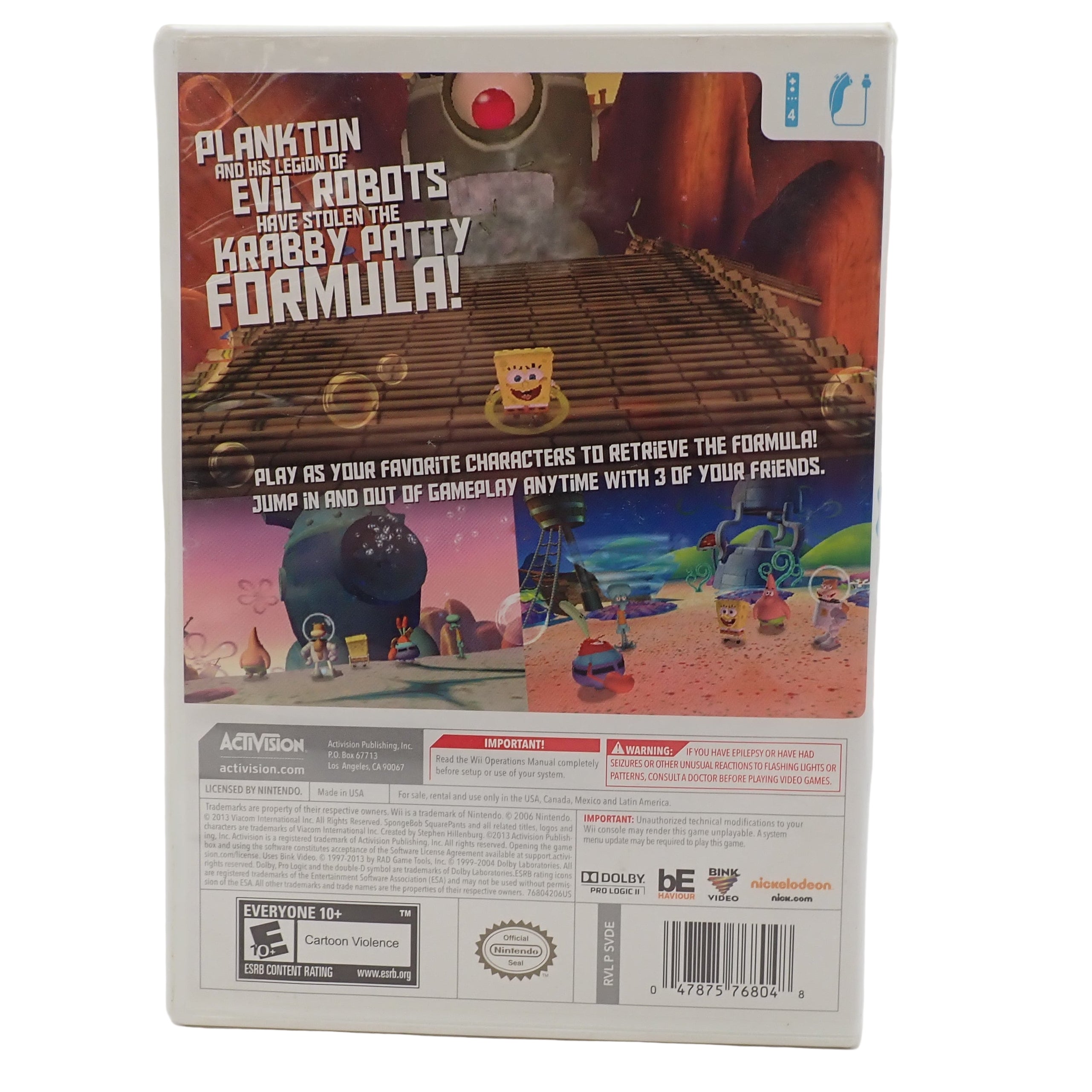 Spongebob Squarepants Planktons Robotic Revenge - Wii