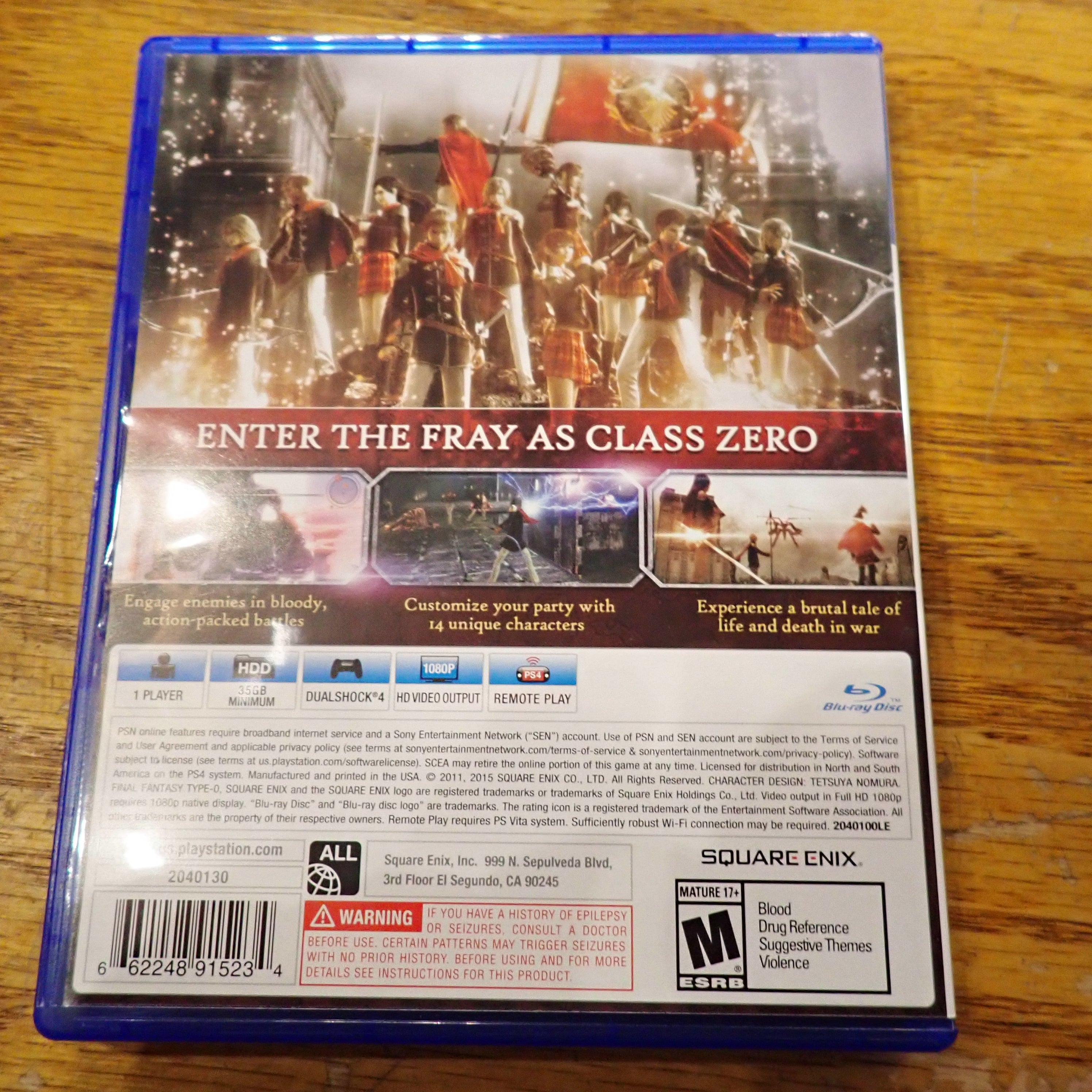 Final Fantasy Type-0 HD - PS4
