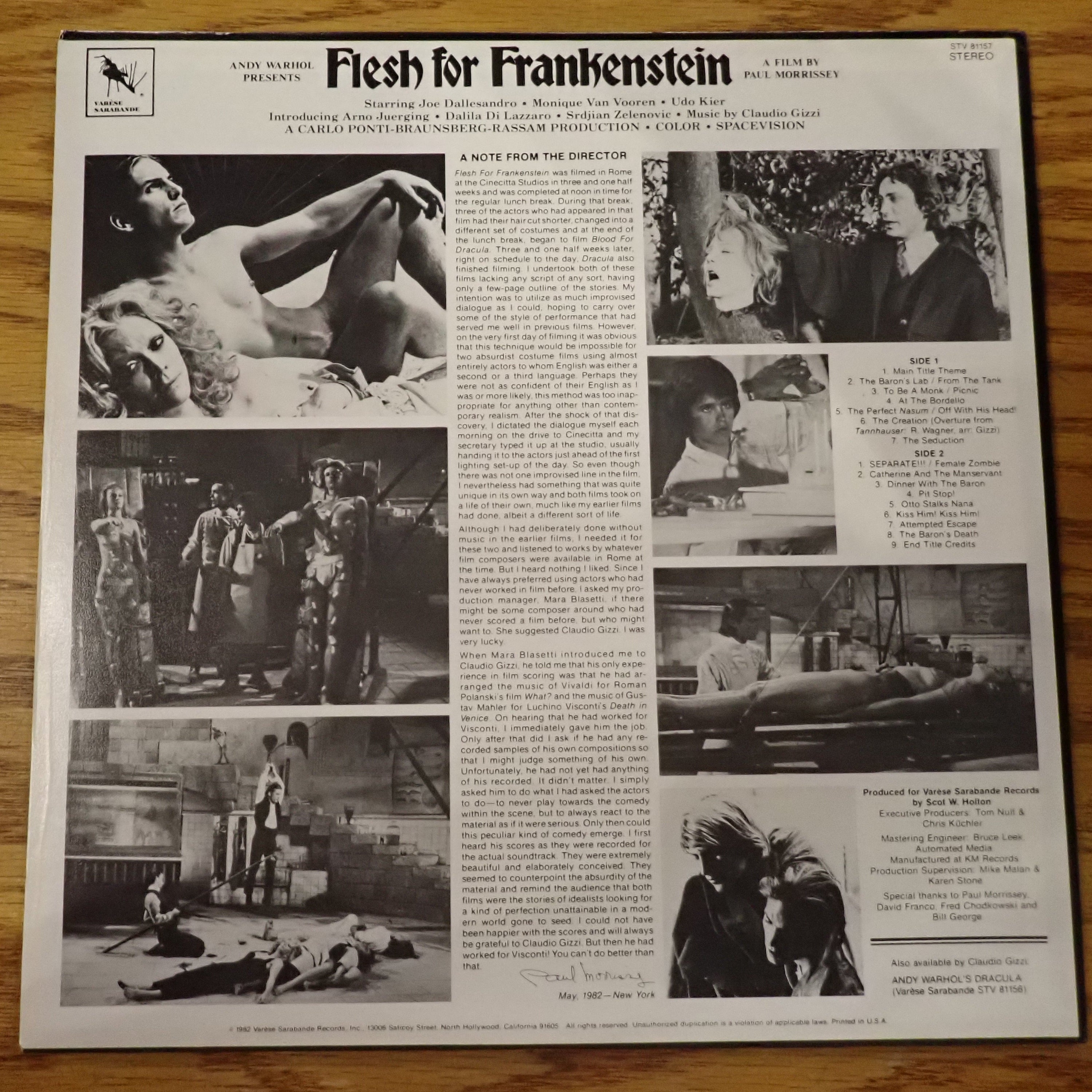 Andy Warhol's Frankenstein Soundtrack