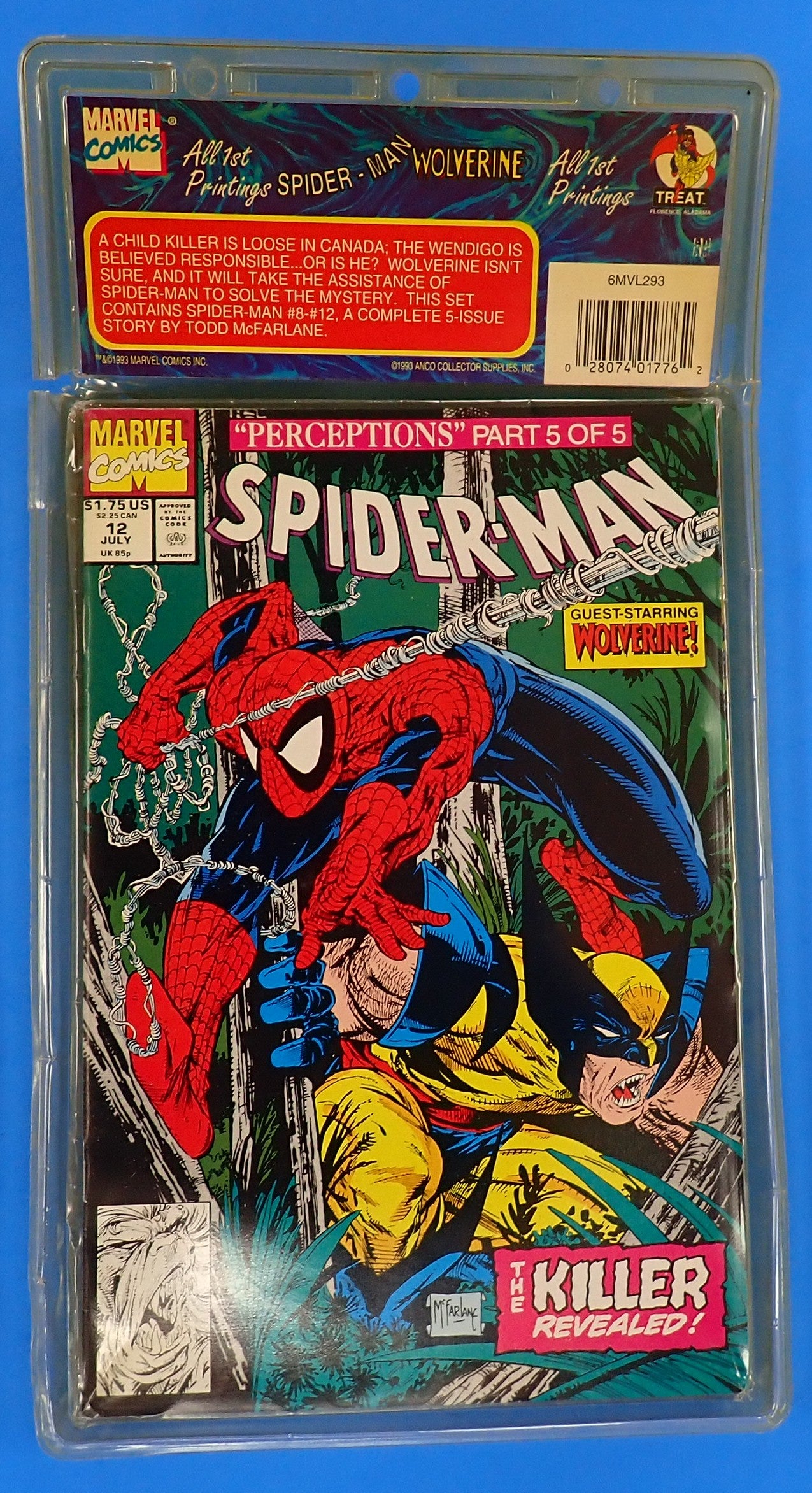 Spider-Man Wolverine Crossover Mini-Series Pedigree Collection #8-12 FULL (1991-1993) - FACTORY SEALED