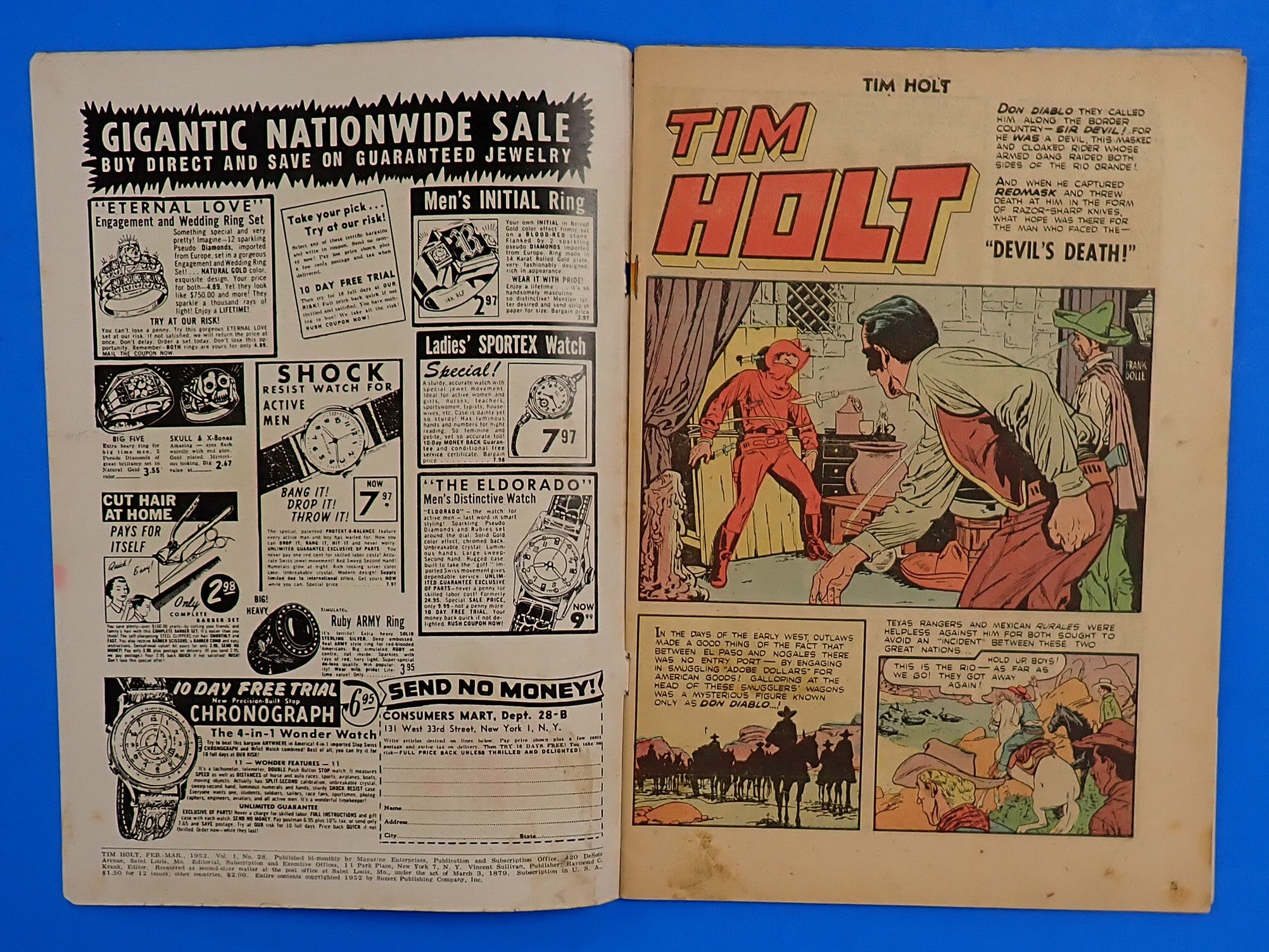 Tim Holt #28 (1952) - VG (4.0) - Ghost Rider Story