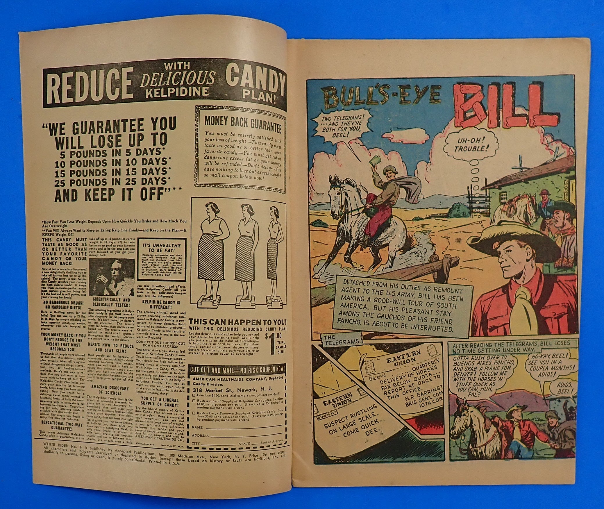 White Rider and Super Horse #6 (1951) - GD (2.0) - Golden Age Western