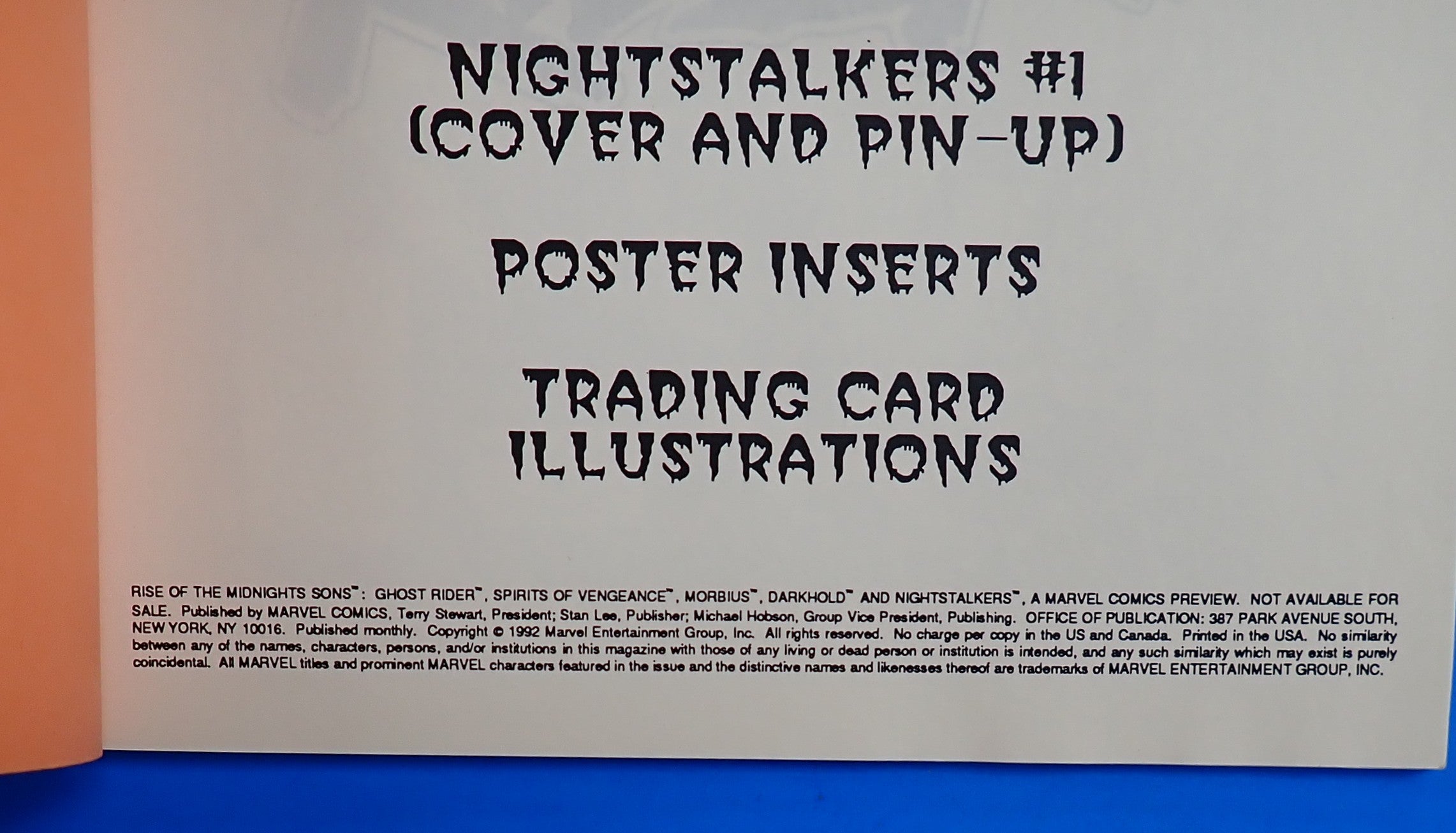Rise of the Midnight Sons (1992) - VF/NM (9.0+) - Preview Promo Book