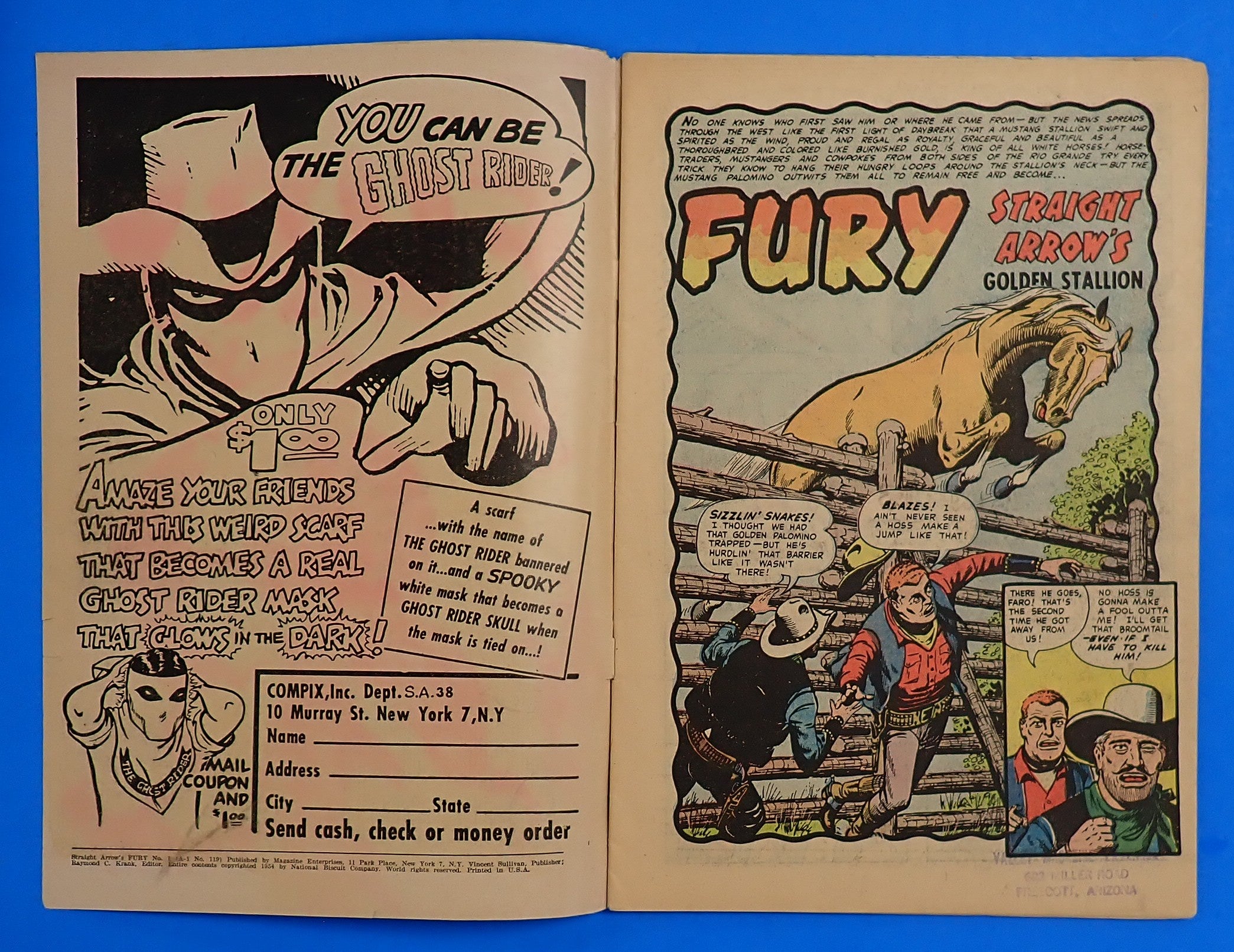 Straight Arrow's Fury #1 (1954) - VG (4.0) - Golden Age Western