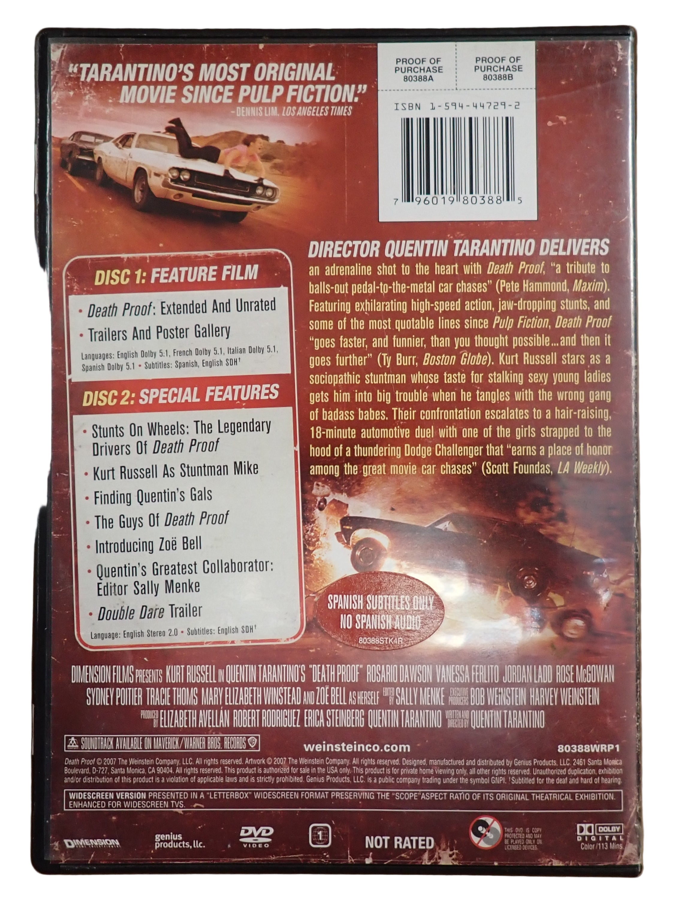 Quentin Tarantino's "Death Proof" - 2-Discs Special Edition DVD