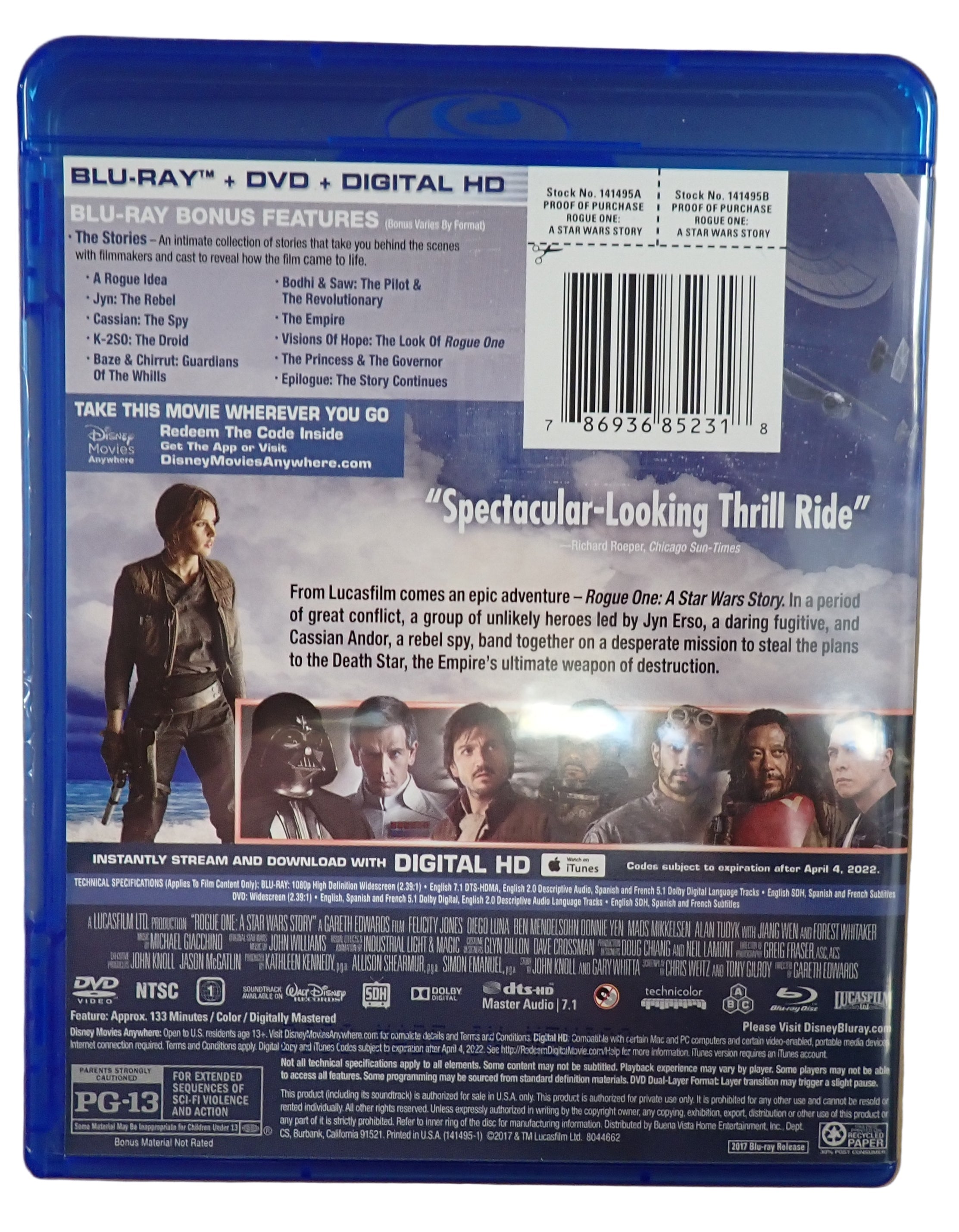 Rogue One: A Star Wars Story (Blu-Ray+DVD)