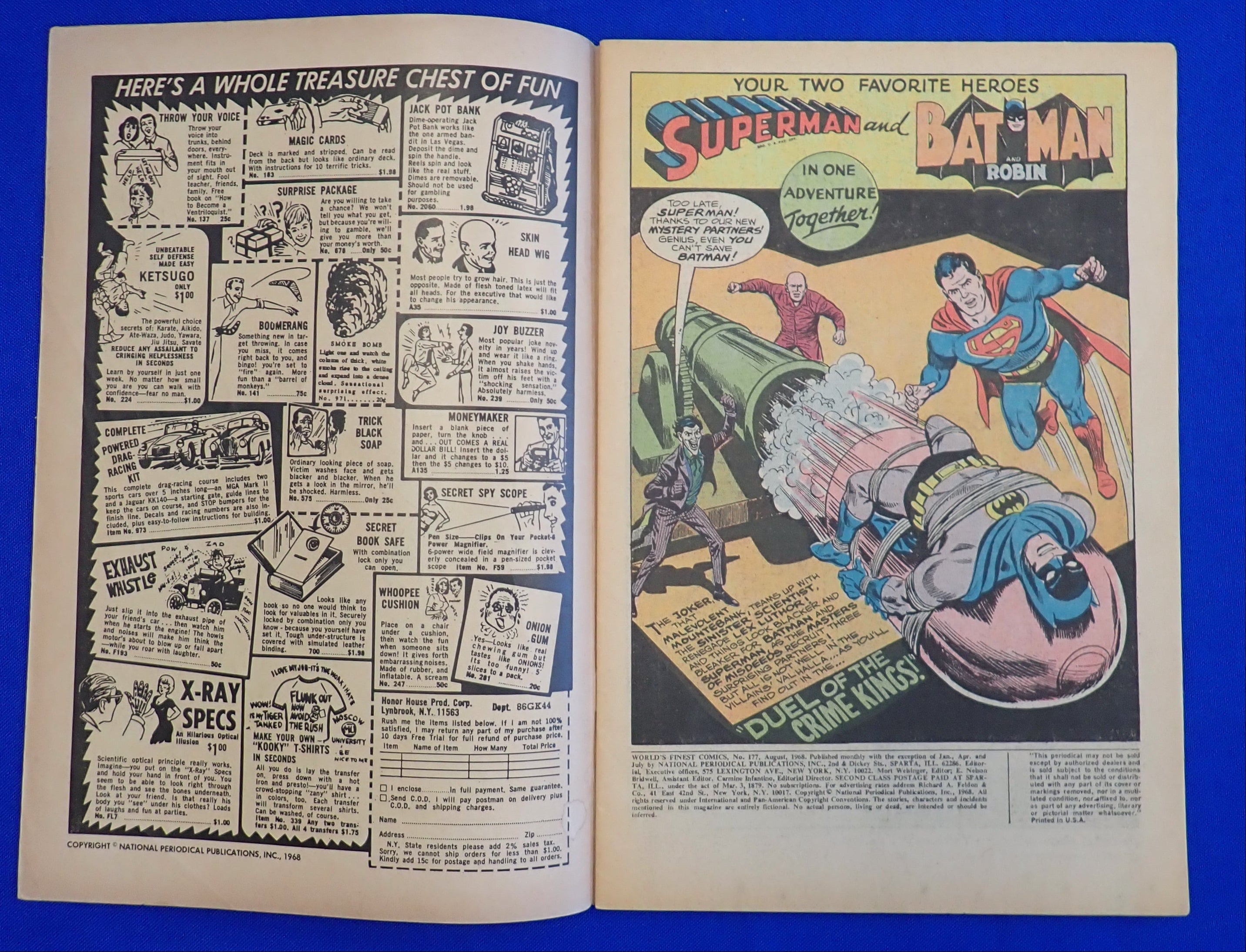 World's Finest #177 (1968) - FN (6.0) - Lex & Joker Cover