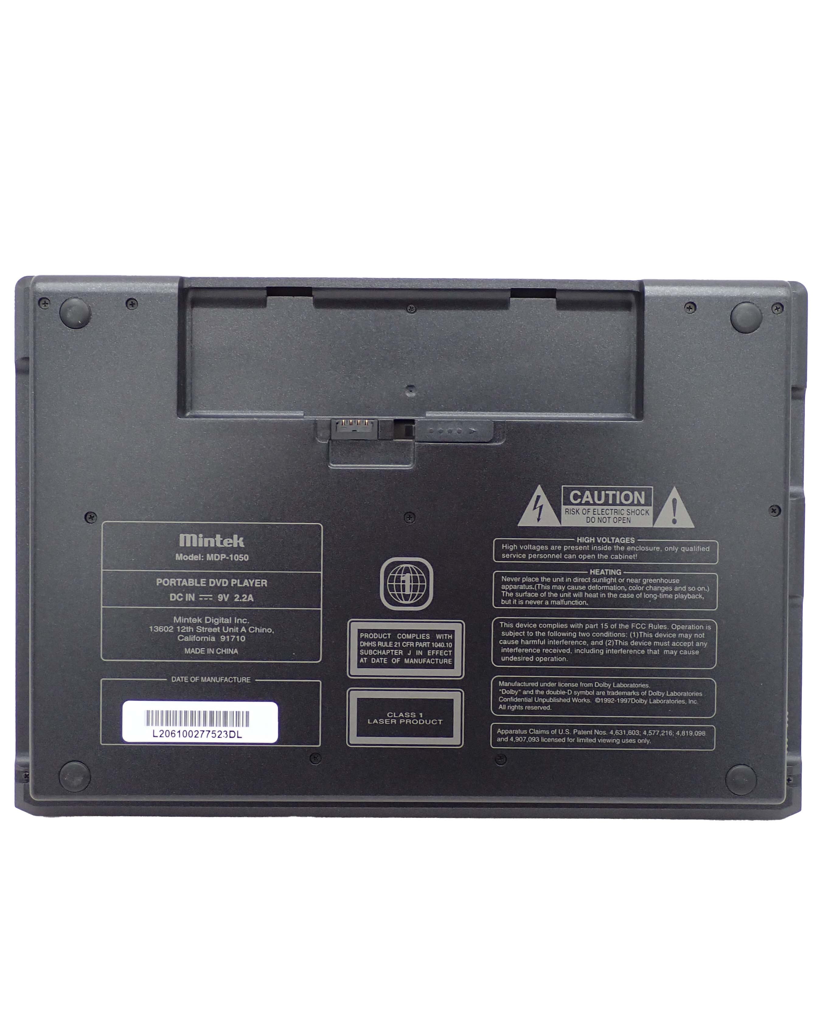 Mintek MDP-1050 - Portable DVD Player