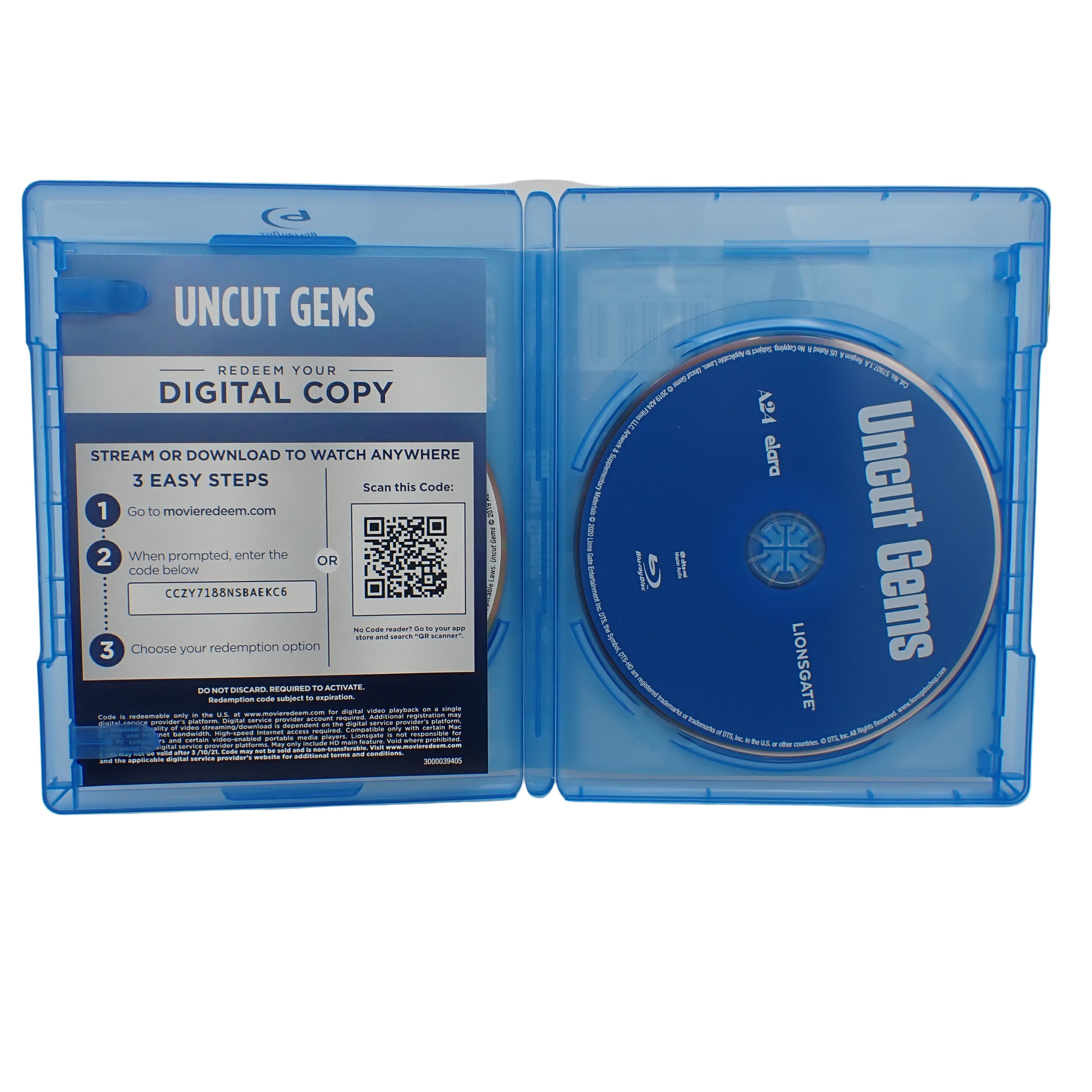 Adam Sandler's Uncut Gems (Blu-Ray+DVD)