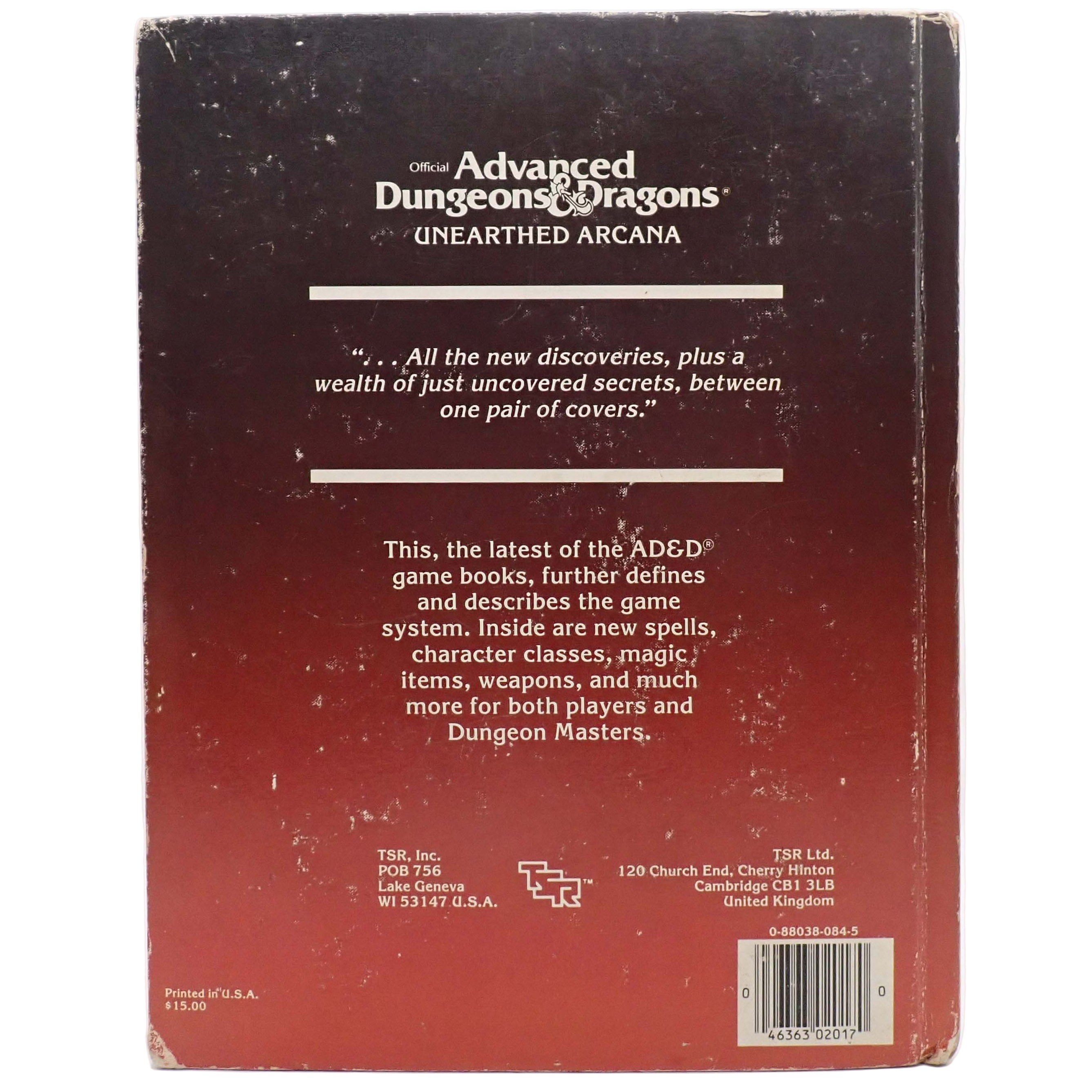 Unearthed Arcana - AD&D [Pre-Owned]