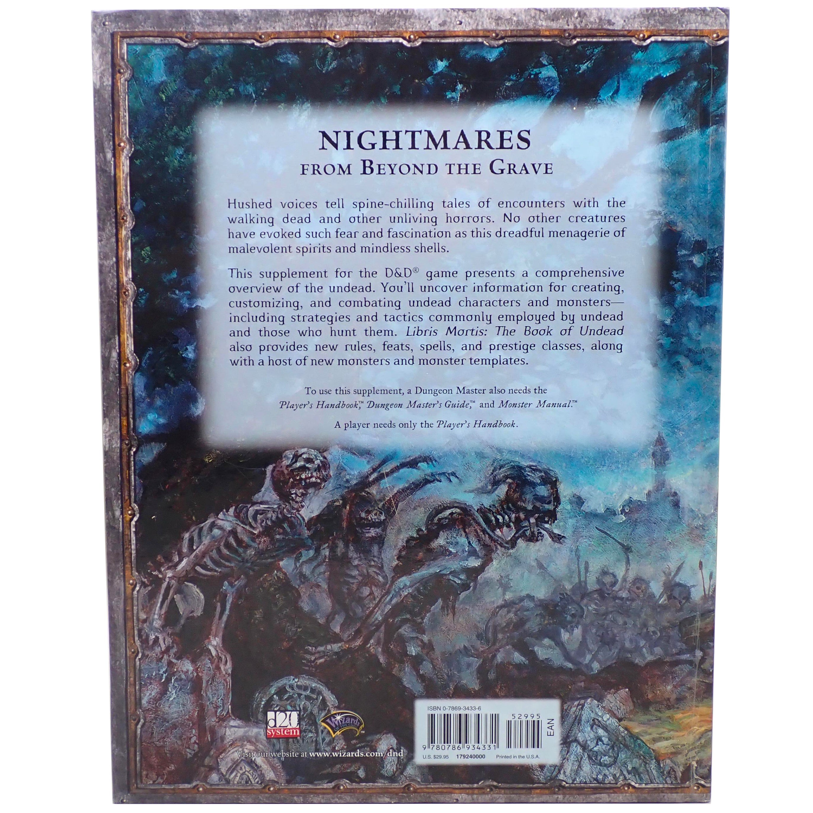 Libris Mortis The Book of Undead - D&D 3.5 [Pre-Owned]