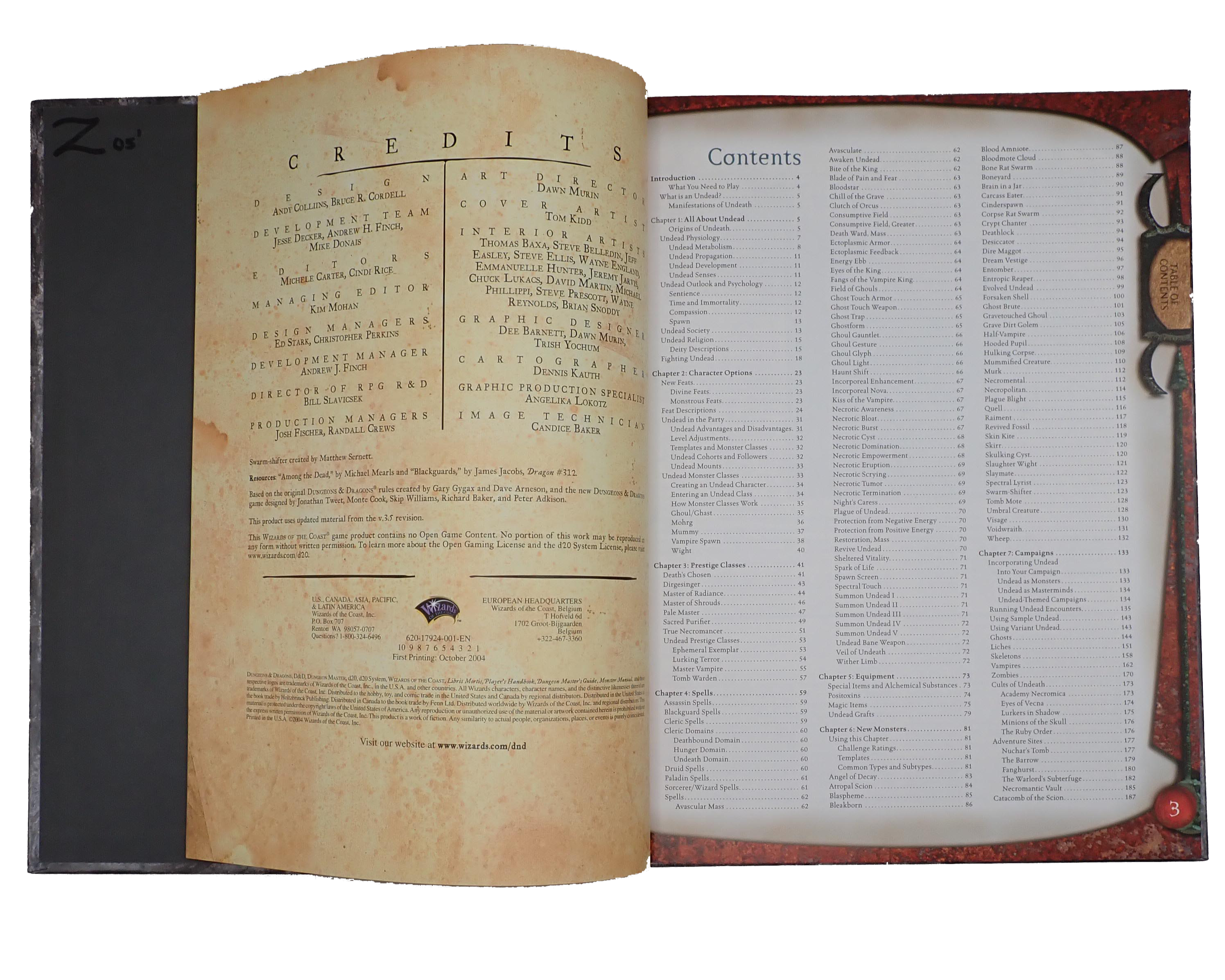 Libris Mortis The Book of Undead - D&D 3.5 [Pre-Owned]