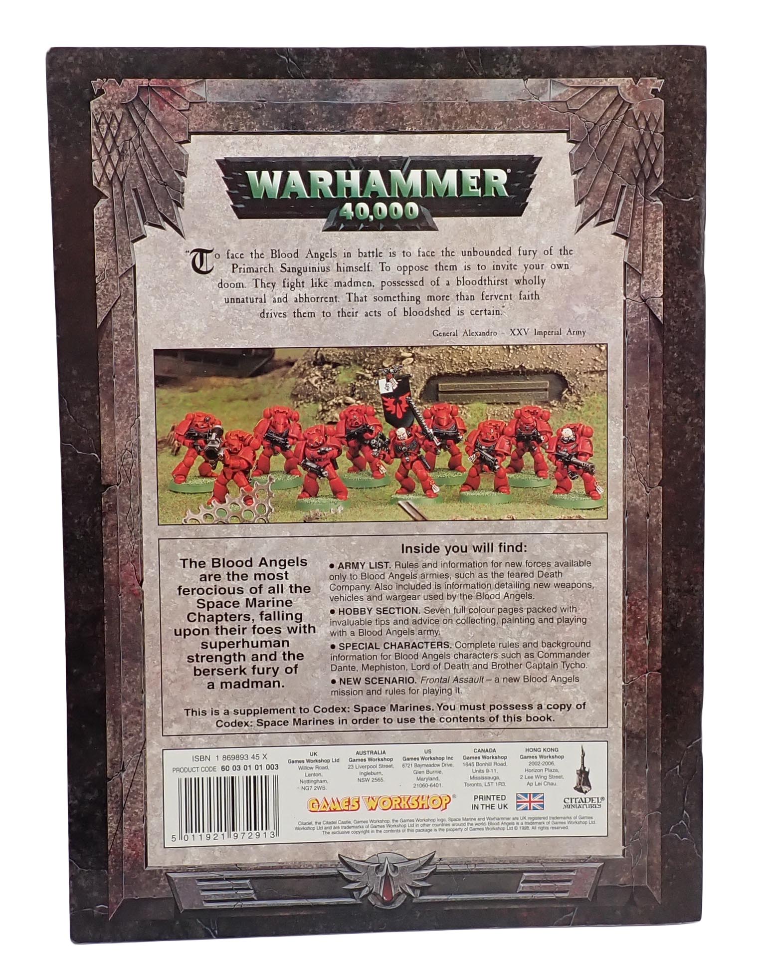 Warhammer 40,000: Blood Angels Codex 3rd Edition (1998)