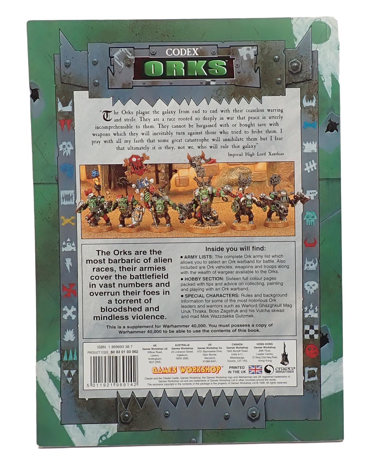 Warhammer 40,000: Orks Codex 3rd Edition (1999)