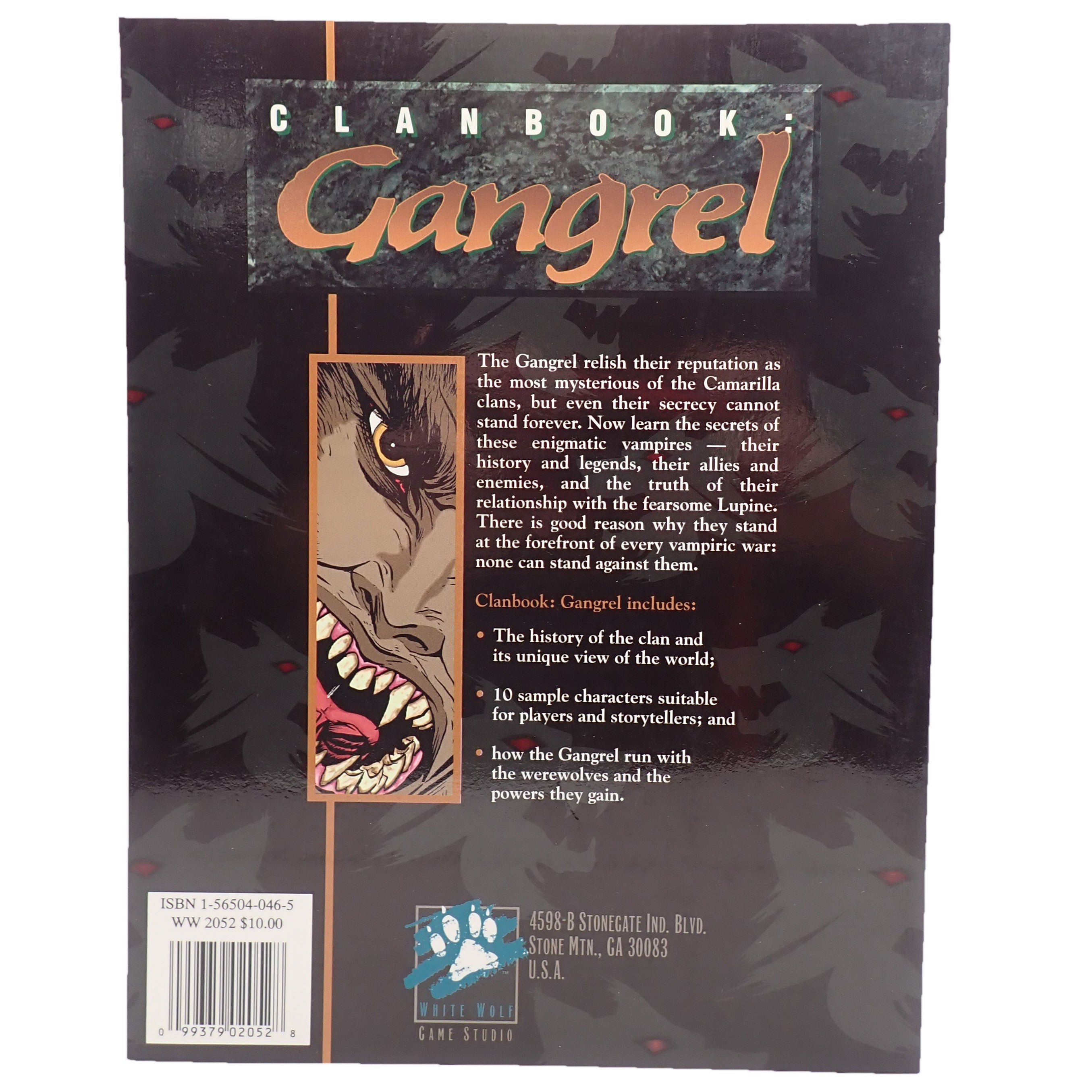 Clanbook: Gangrel - A Sourcebook for Vampire: The Masquerade [Pre-Owned]