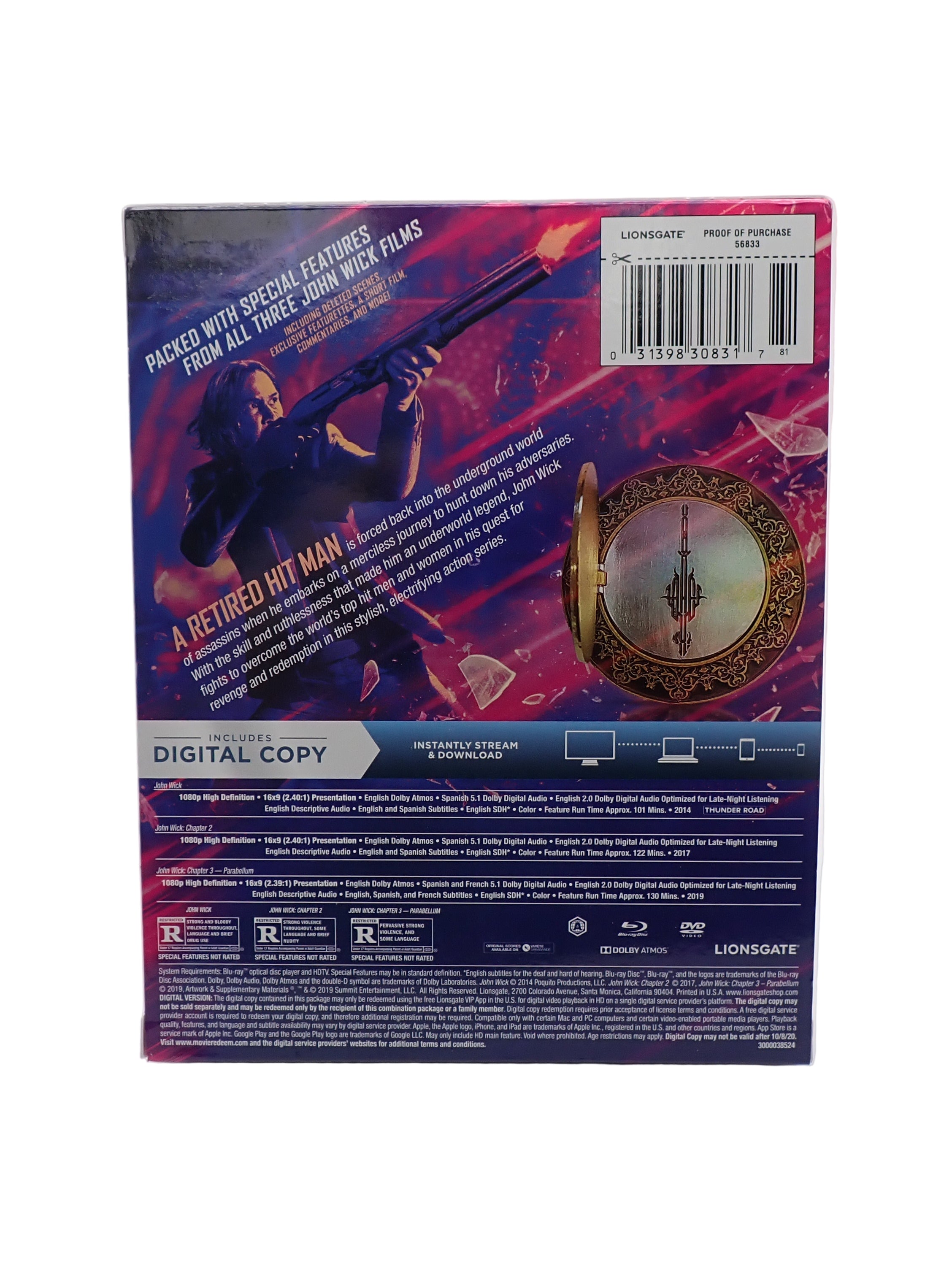 John Wick: Chapter 1-3 (Blu-Ray) [Pre-Owned]