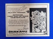 Spider-Man: Mutant Agenda - SIGNED by Stan Lee - Official First Day of Issue Certificate