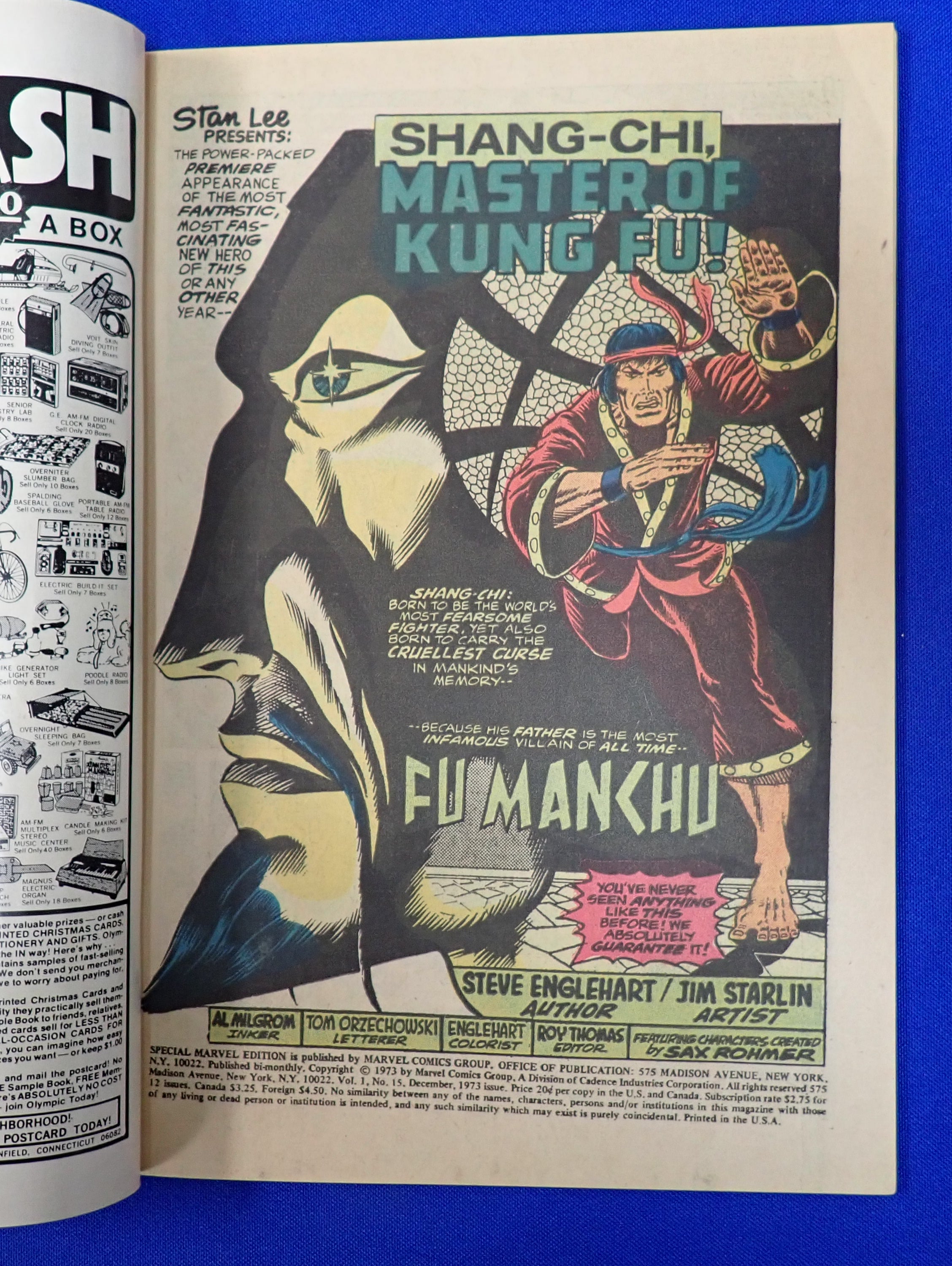 Special Marvel Edition #15 (1973) - FN+ (6.5) - 1st Shang Chi