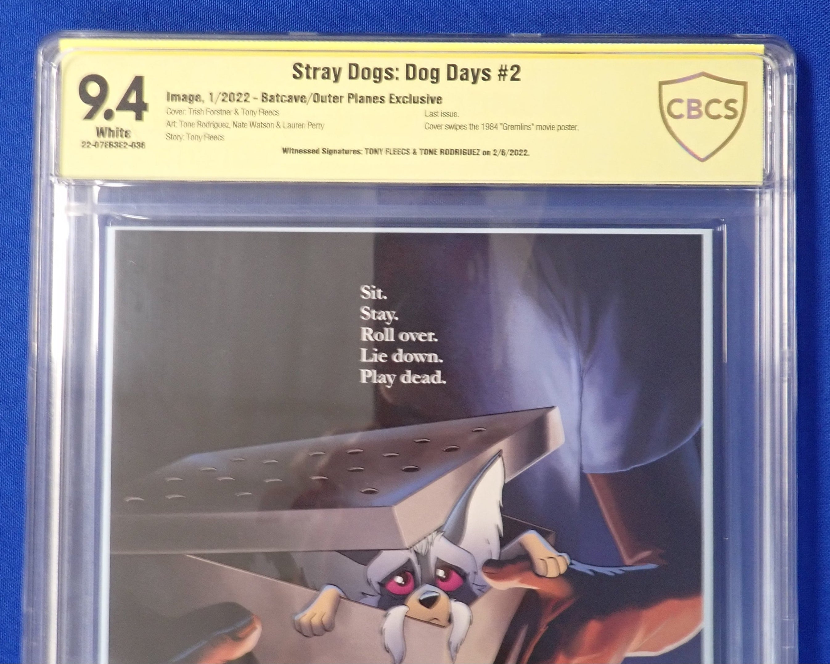 Stray Dogs: Dog Days #2 (2022) - CBCS 9.4 SIGNED by Tony Fleecs & Tone Rodriguez