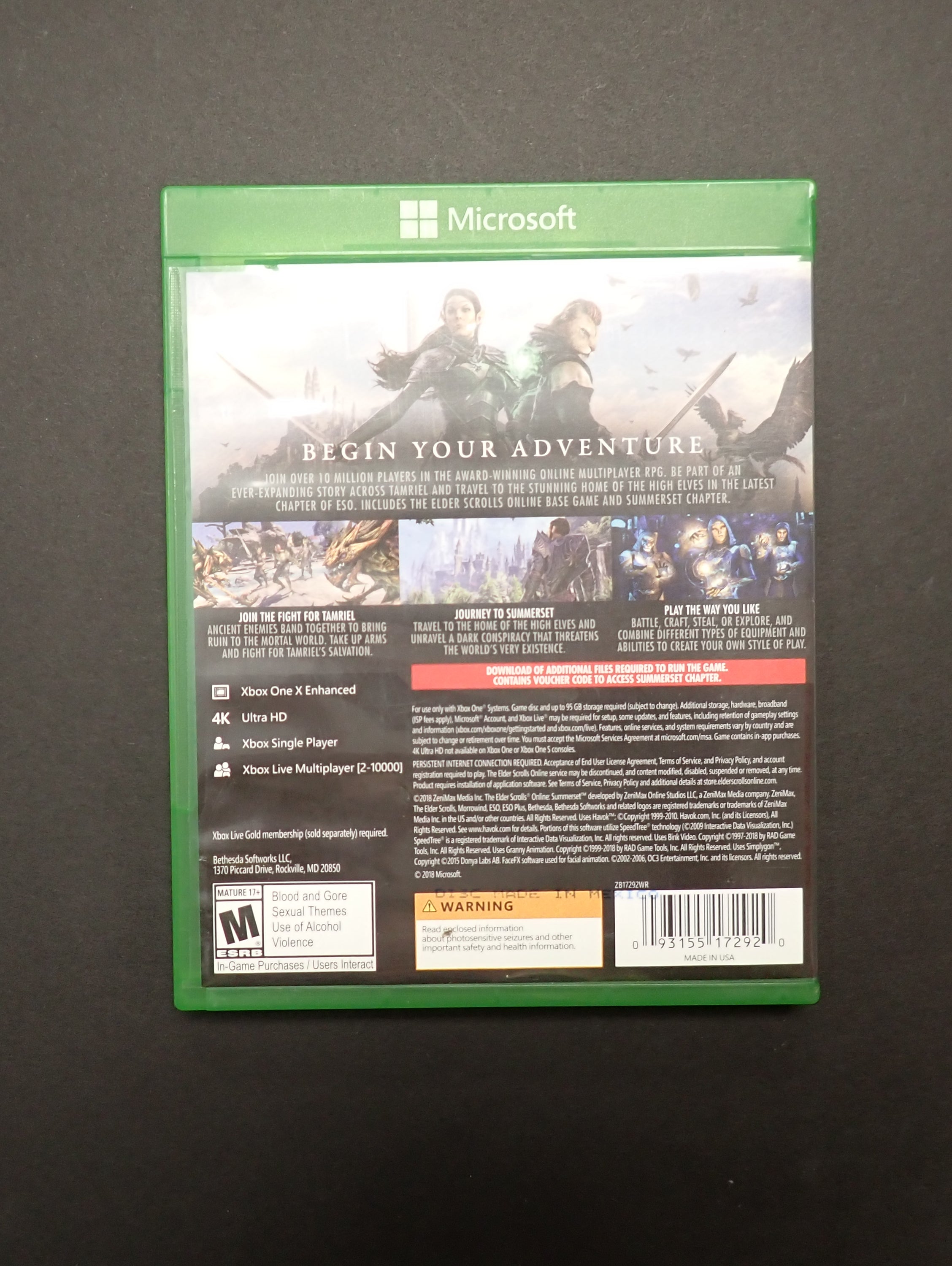 The Elder Scrolls Online - Summerset - Xbox One
