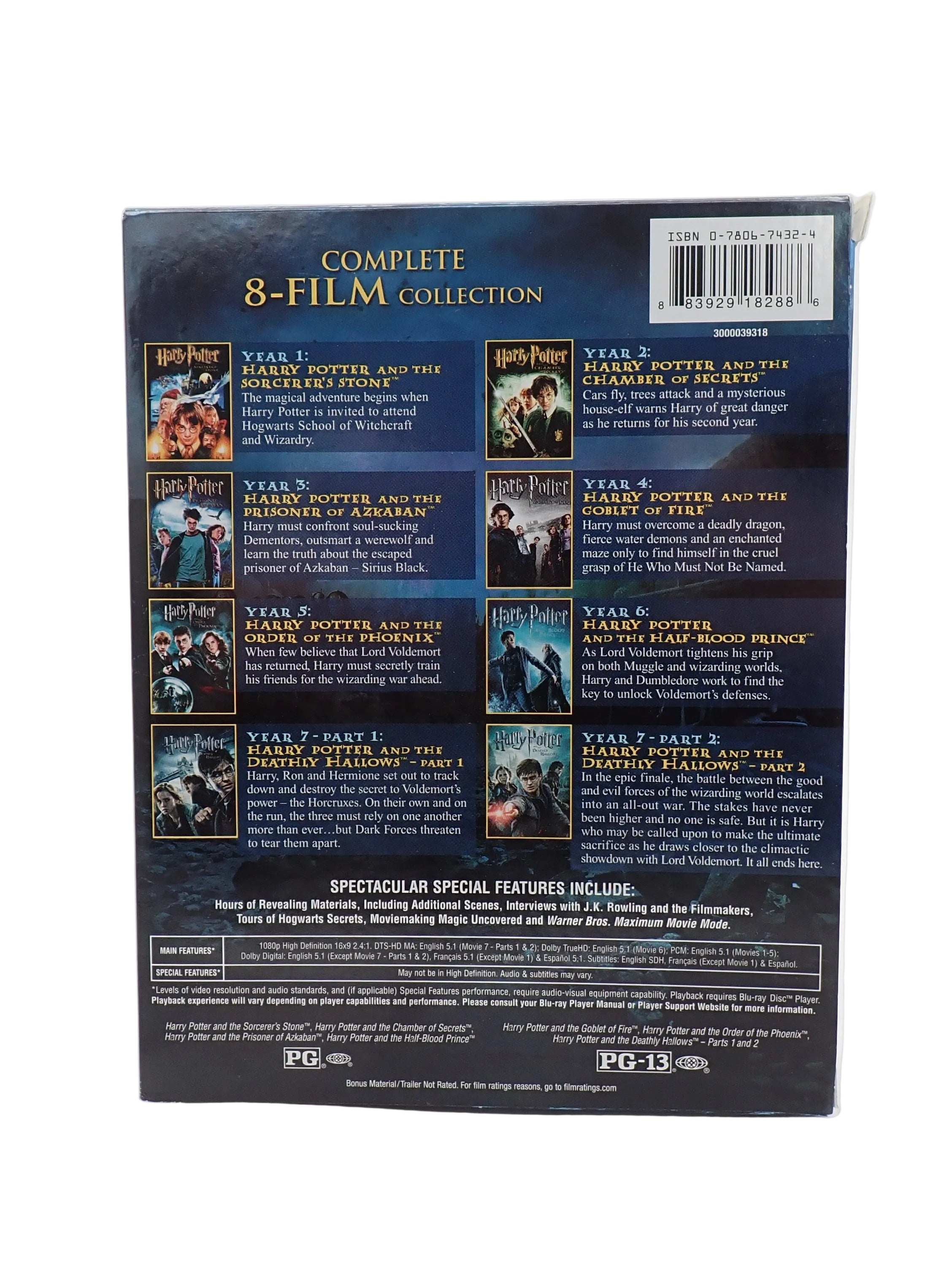 Harry Potter: Complete 8-Film Collection (Blu-Ray) [Pre-Owned]