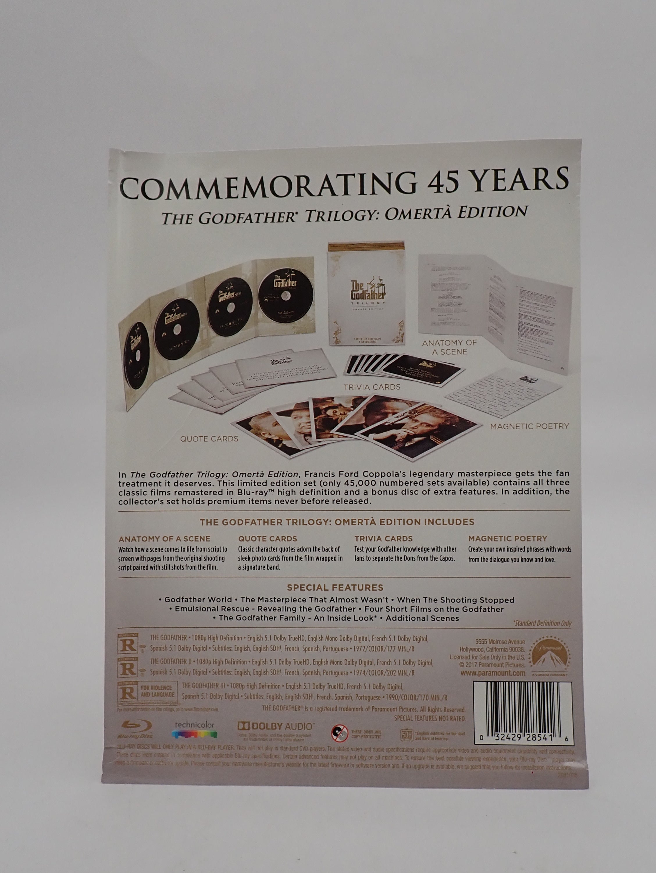 The Godfather Trilogy: Omerta Edition [03076 of 45000] (Blu-Ray) [Pre-Owned]