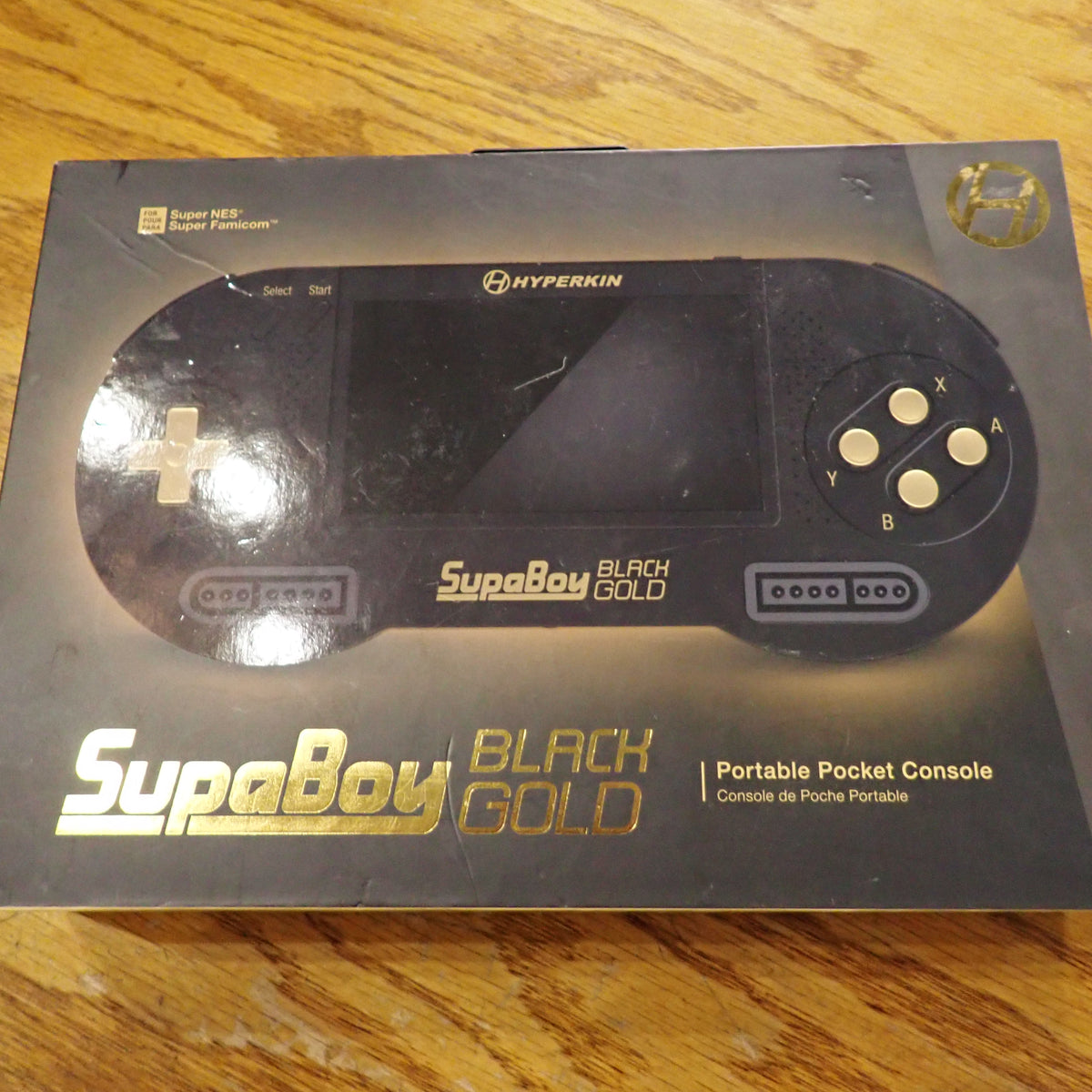 SupaBoy Portable Pocket Console - Black/Gold – Infinity Flux