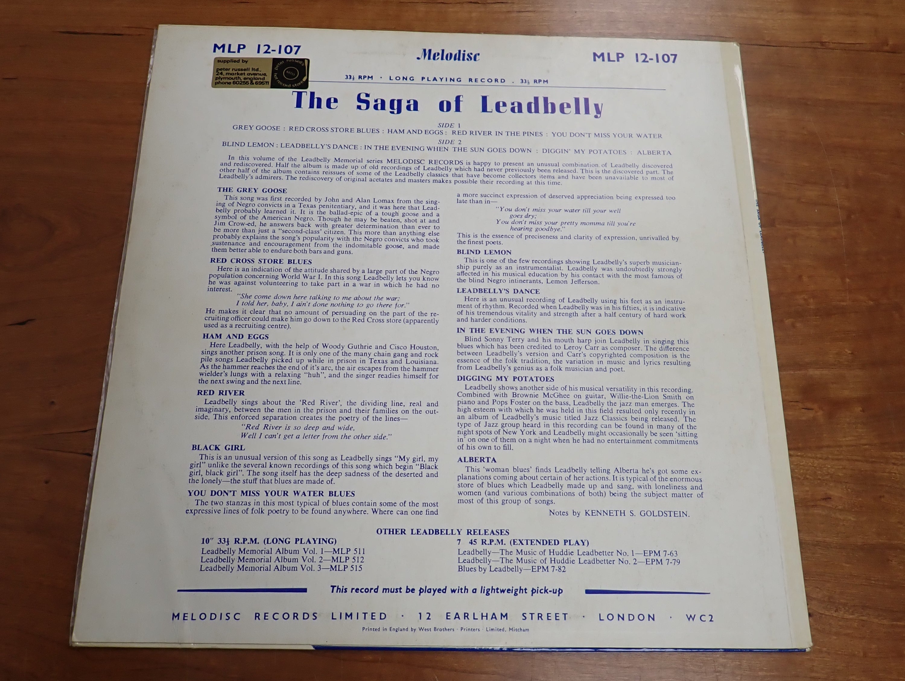 Leadbelly - The Saga of Leadbelly